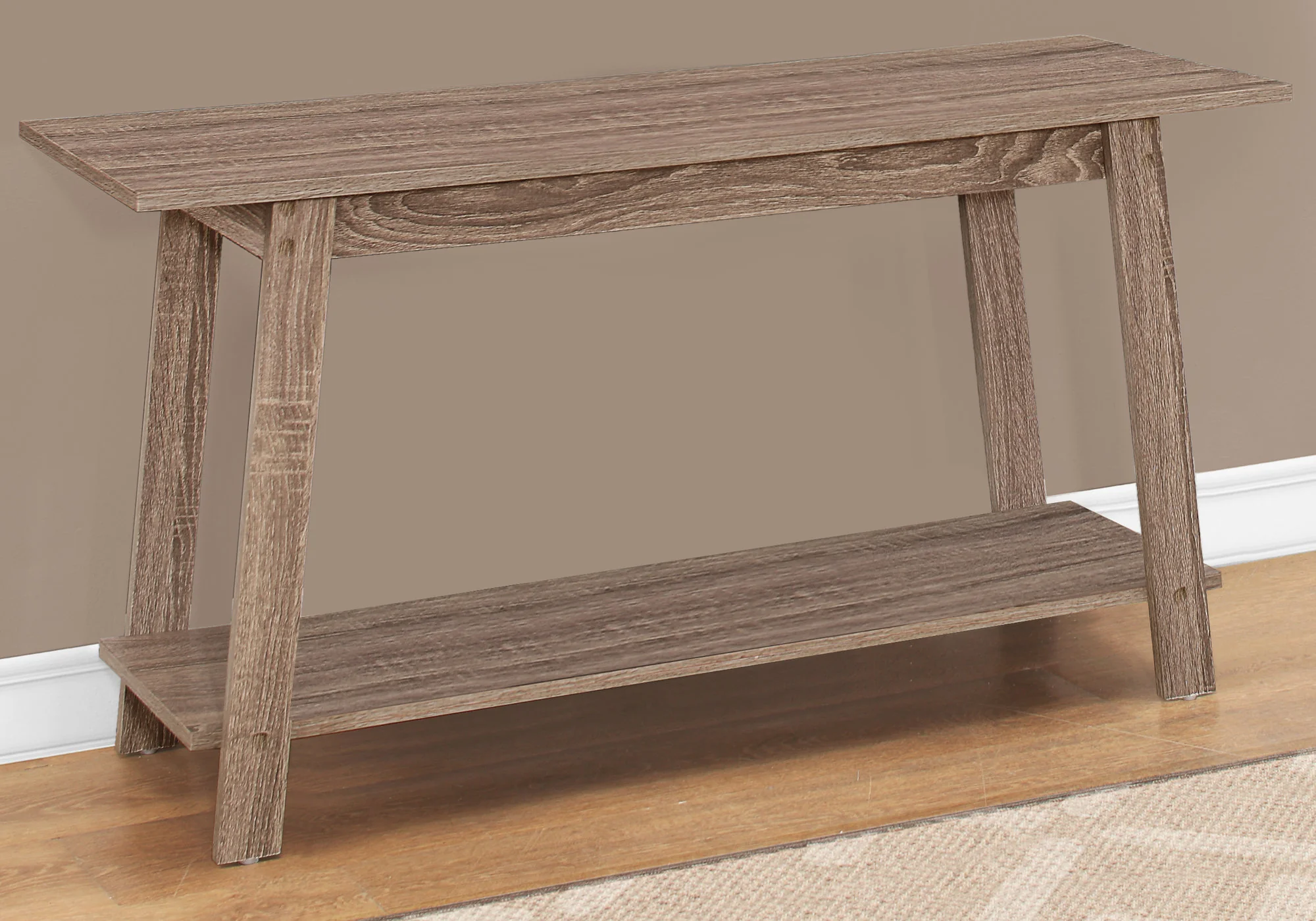 15.75" X 42" X 22.5" Dark Taupe Particle Board Laminate TV Stand By Homeroots