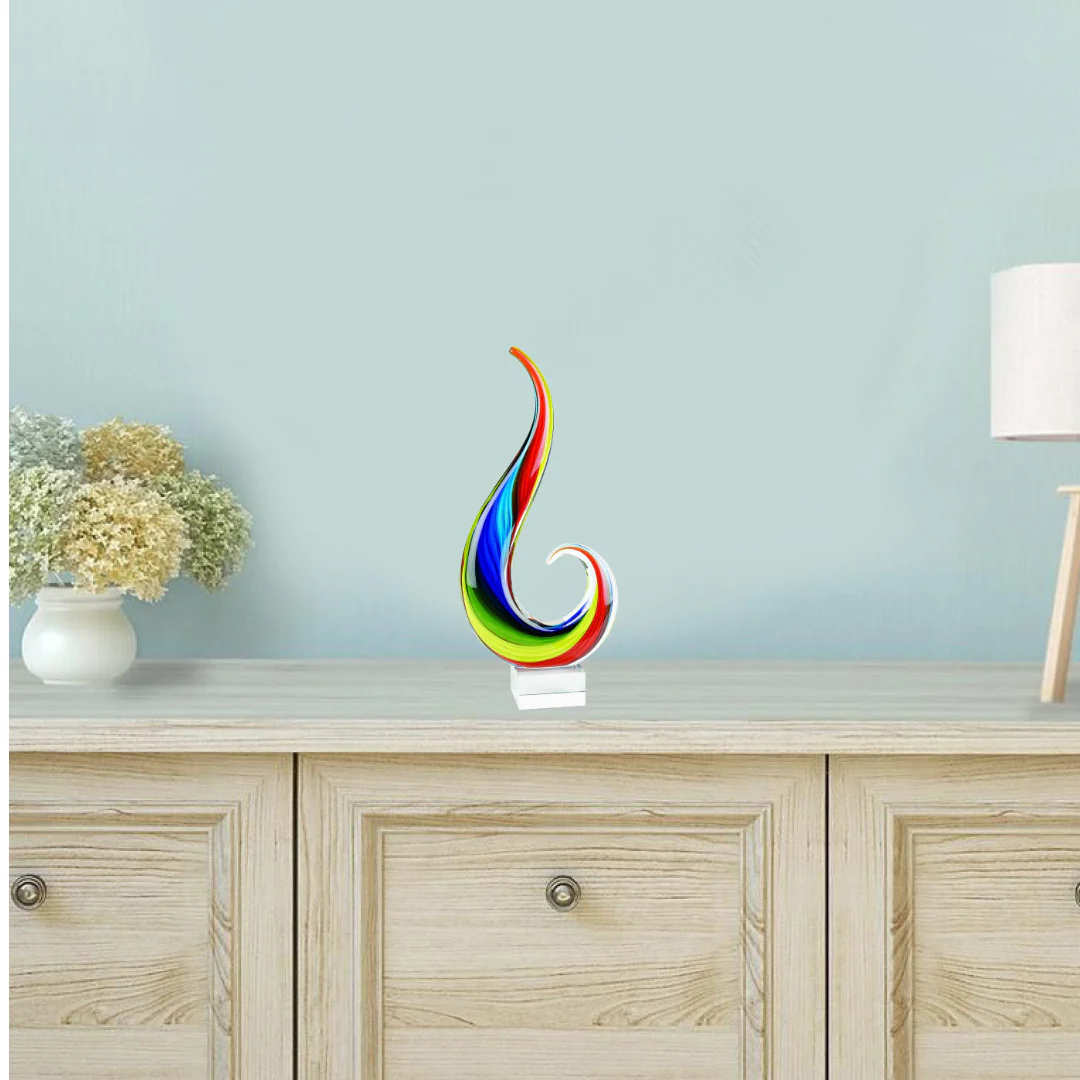 16 MultiColor Art Glass Centerpiece By Homeroots - Image 3
