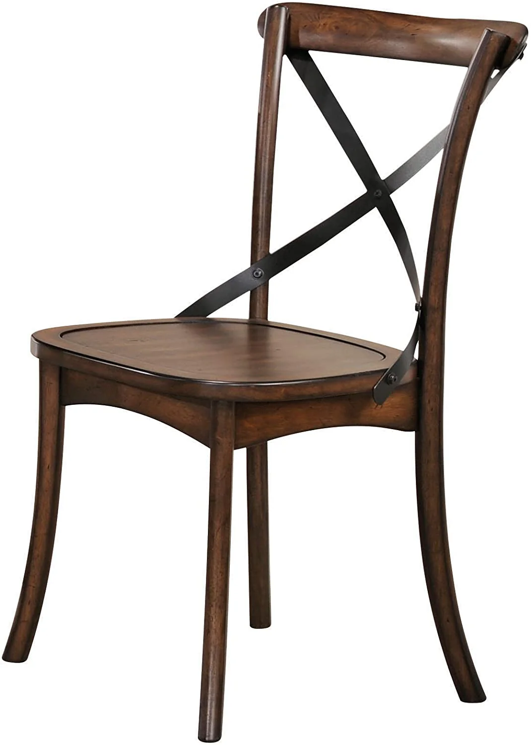 18" X 21" X 35" Dark Oak  Black Wood Side Chair Set2 By Homeroots