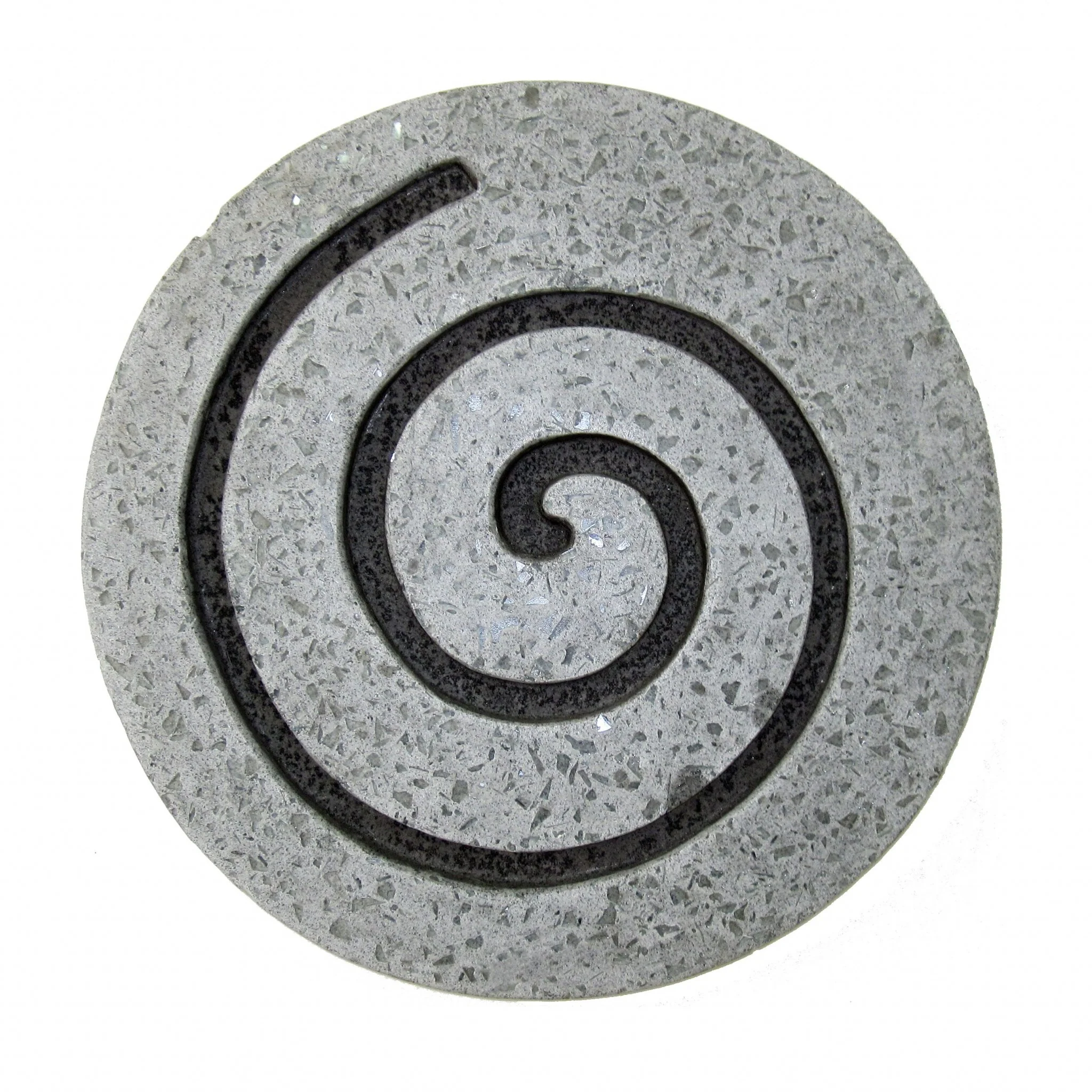 19" Gray Round Modern Spiral Wall Art By Homeroots - Image 2