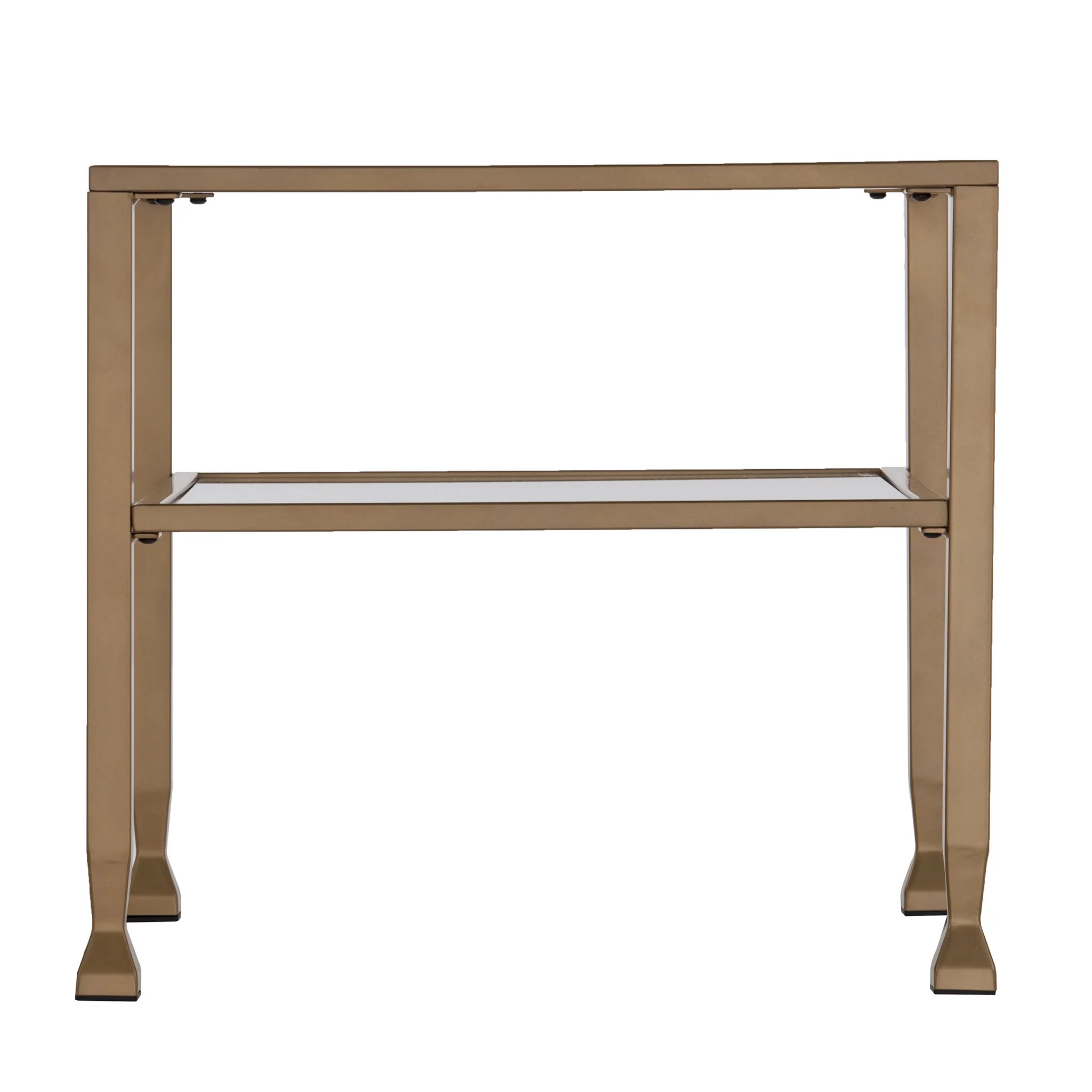 21" Gold Glass And Metal Square Coffee Table By Homeroots - Image 5
