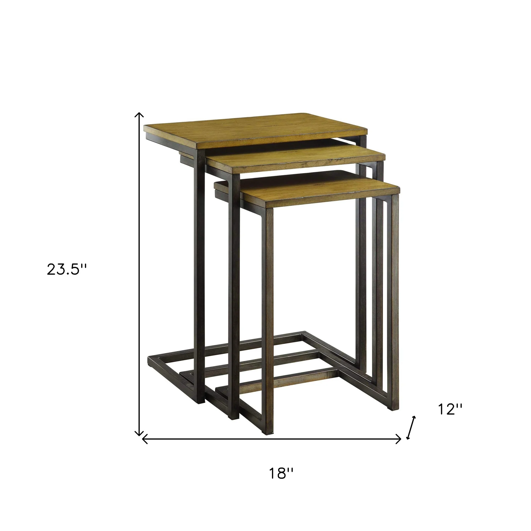 24" Gold Glass Rectangular End Table By Homeroots - Image 5