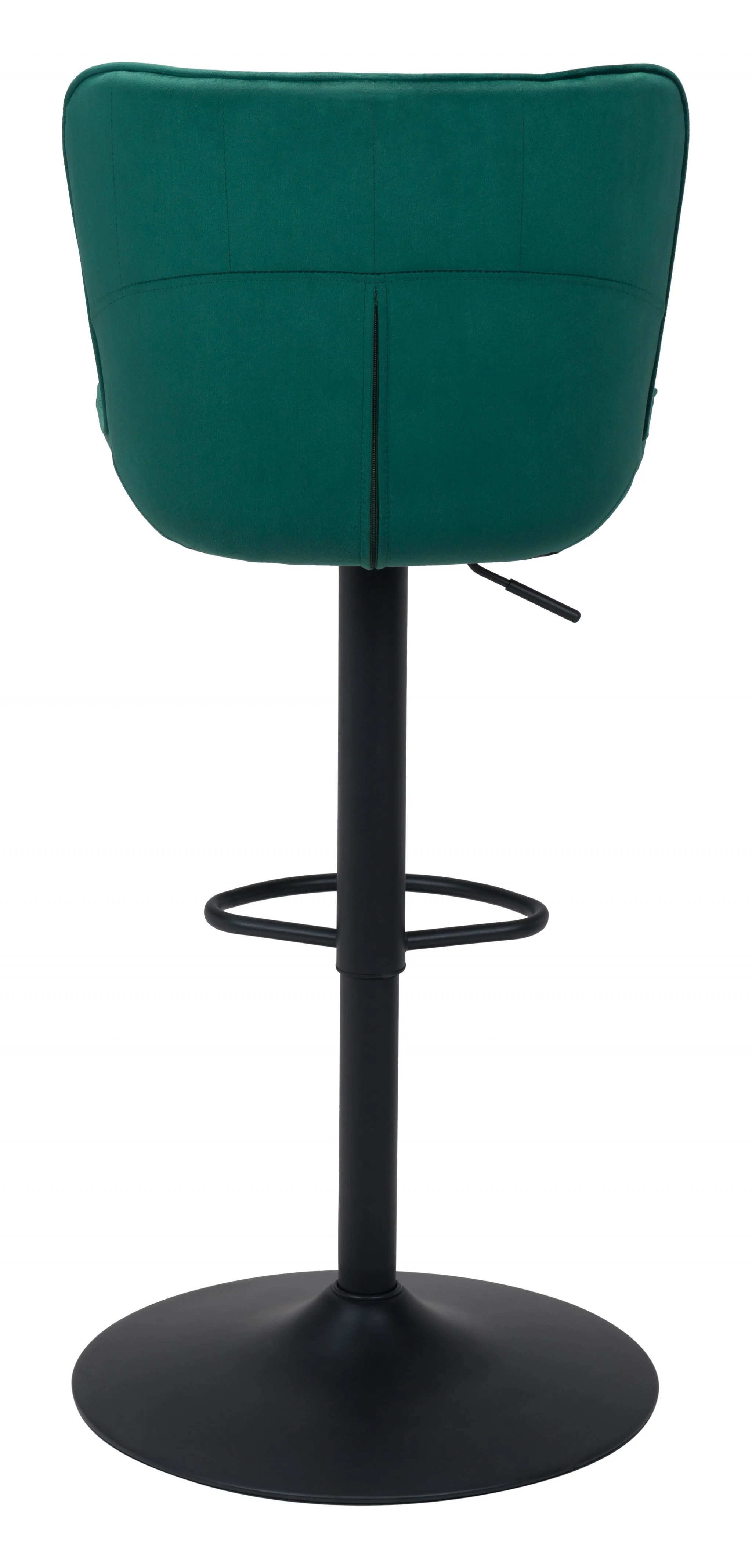 24" Green And Black Steel Swivel Low Back Counter Height Bar Chair With Footrest By Homeroots - Image 5