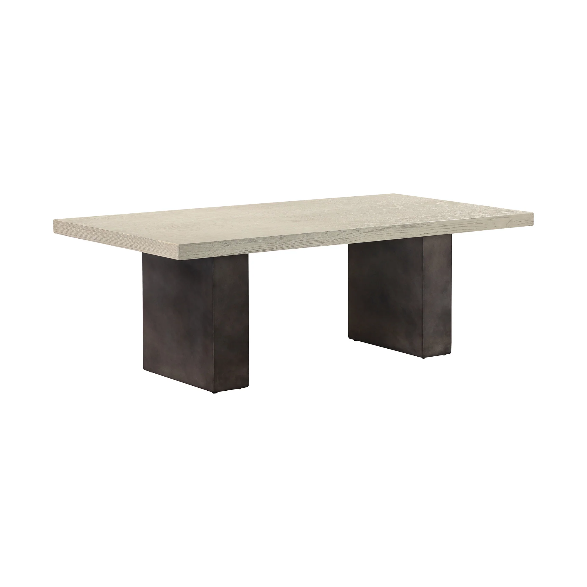 24" Grey Concrete Rectangular Coffee Table By Homeroots - Image 2