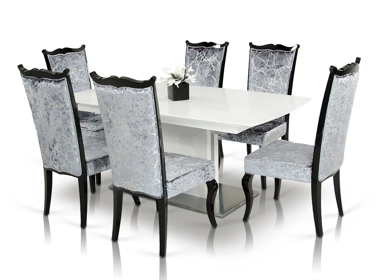 30" White Hardwood MDF and Metal Dining Table By Homeroots