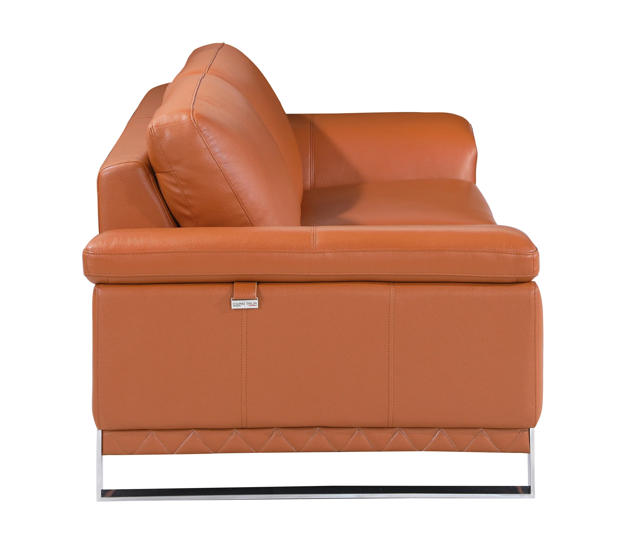 32" Camel Lovely Leather Chair By Homeroots - Image 5