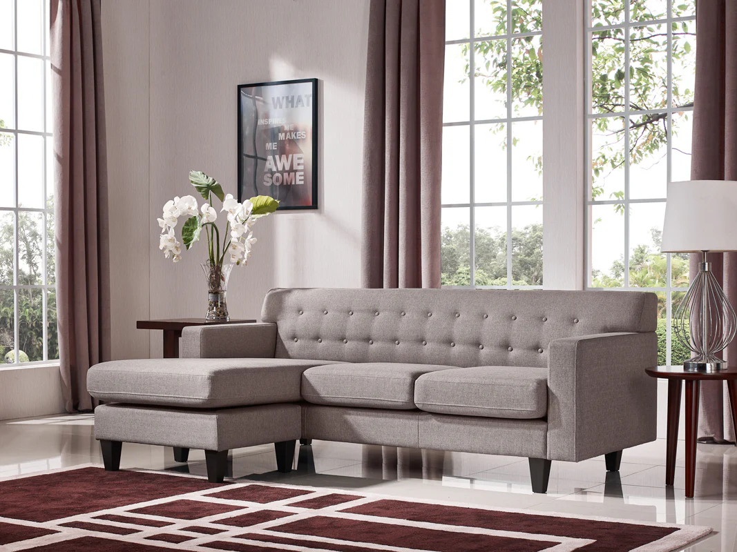 32' Plastic Foam Wood and Fabric Sofa and Ottoman Set By Homeroots - Image 2