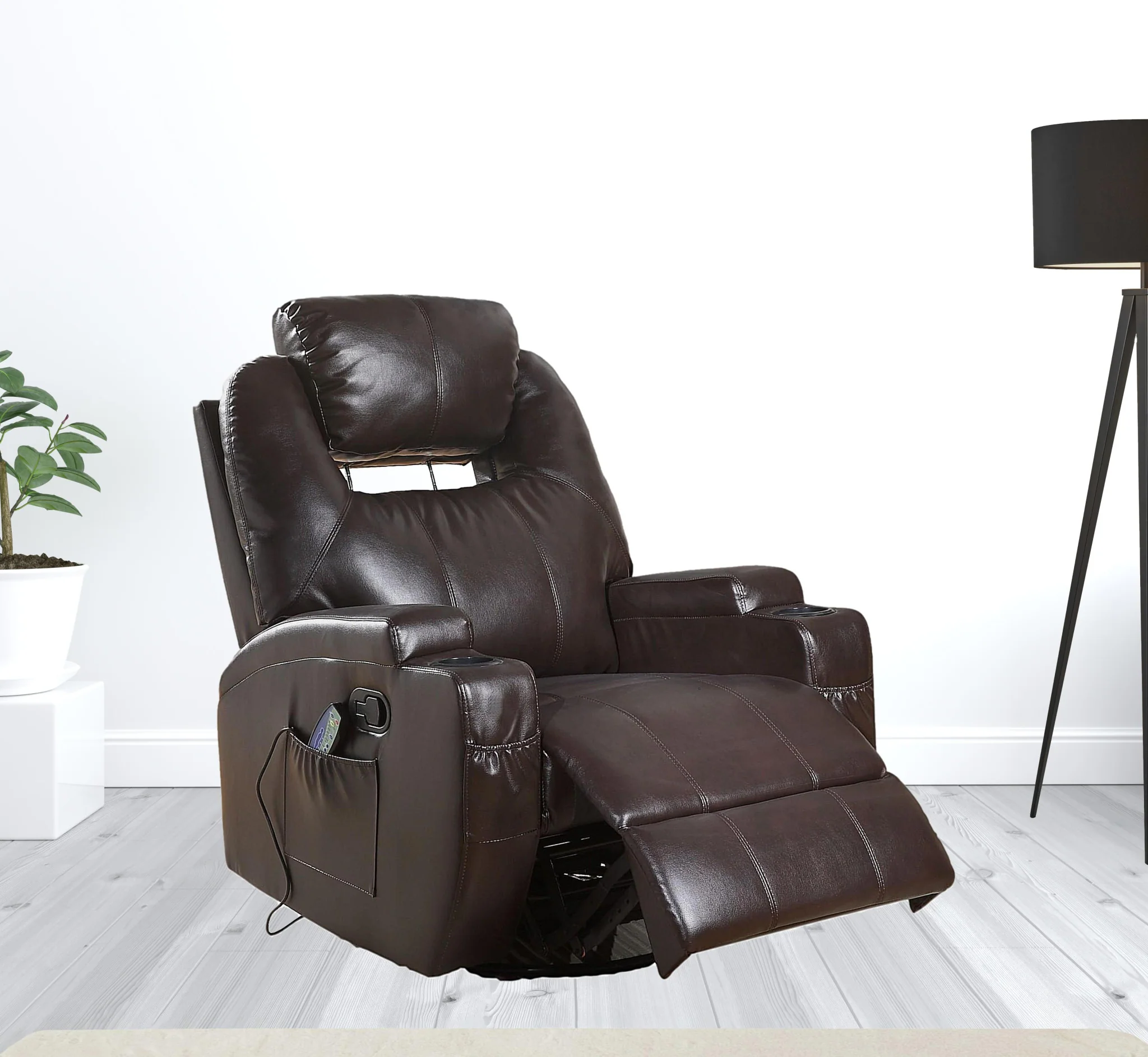 34" Brown Recliners By Homeroots