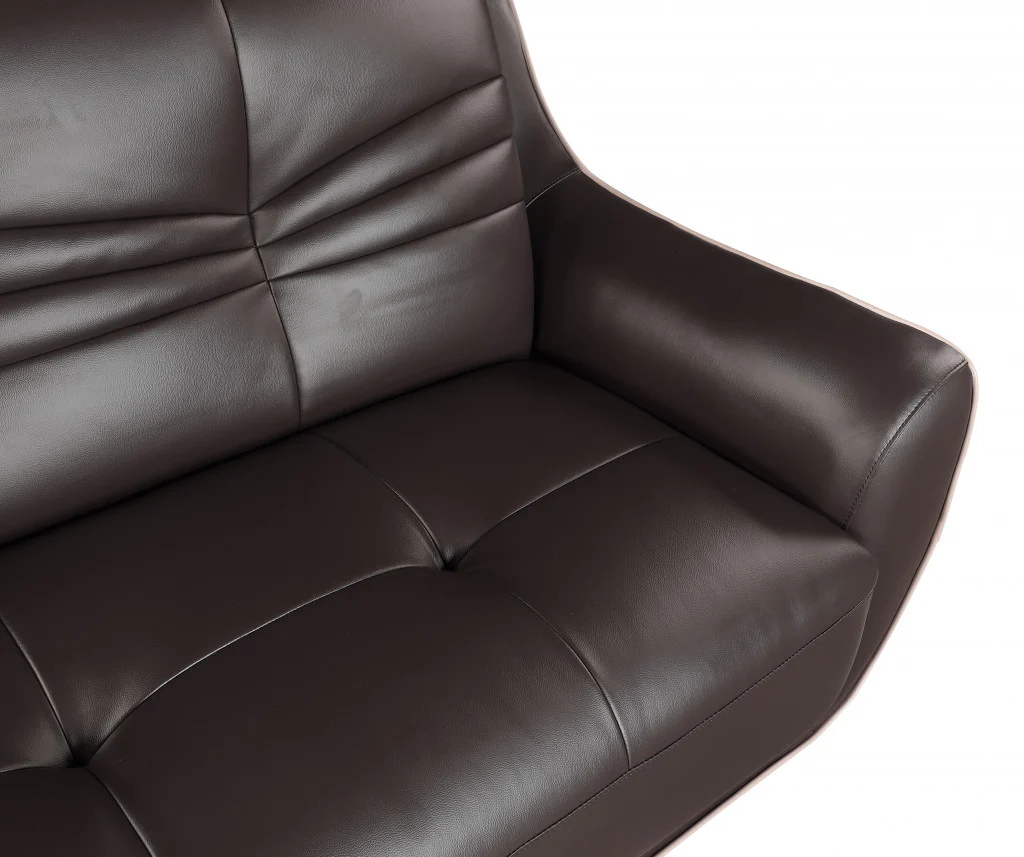 36" Brown Chair Sofa By Homeroots - Image 5