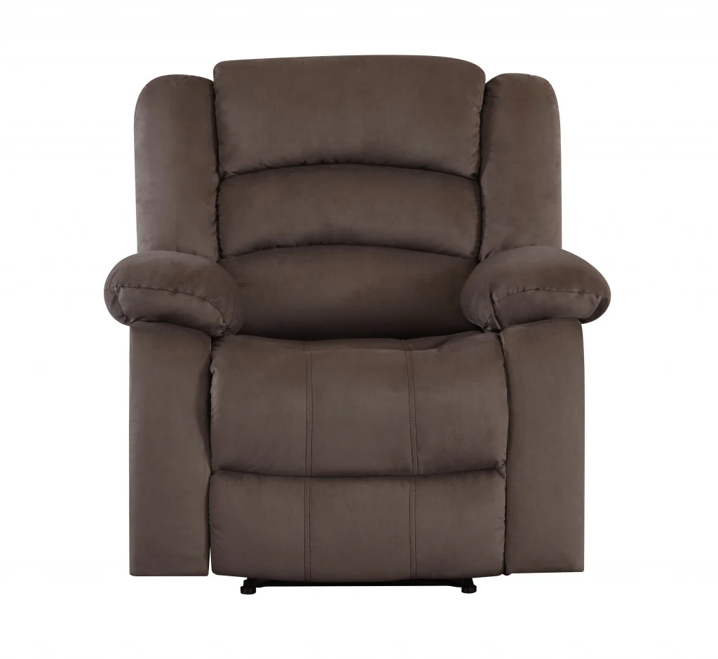 40" Contemporary Brown Fabric Chair By Homeroots