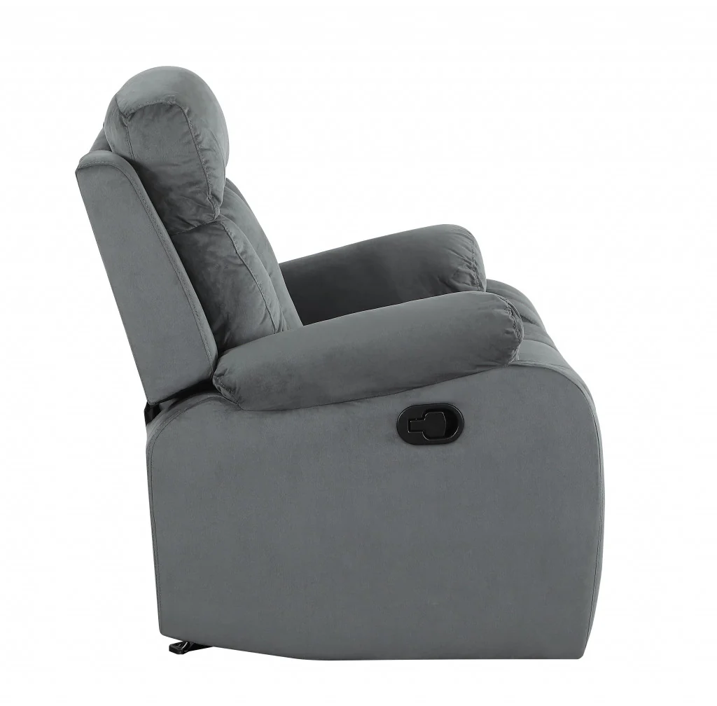 40" Modern Grey Fabric Chair By Homeroots - Image 5