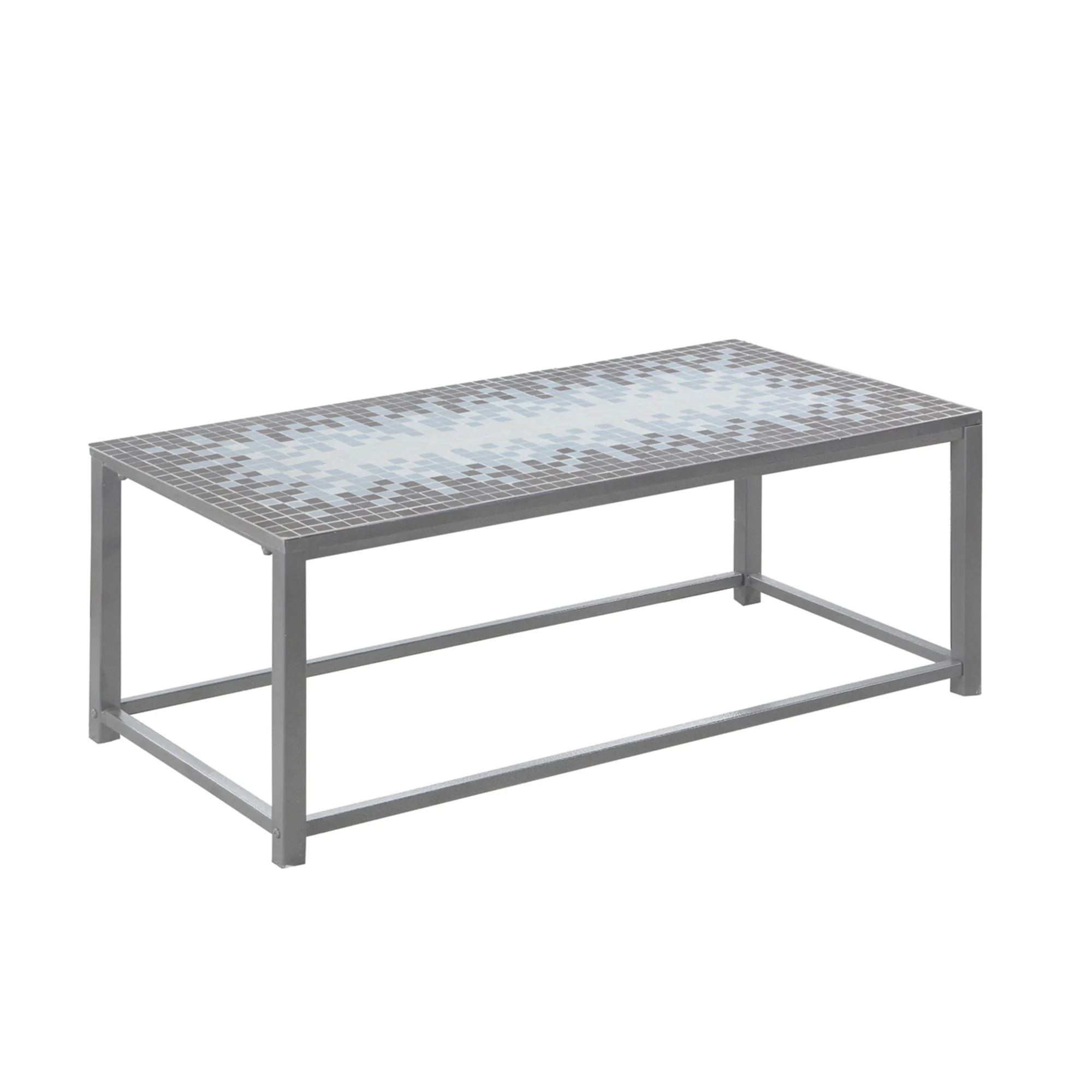42" Grey Rectangular Coffee Table By Homeroots