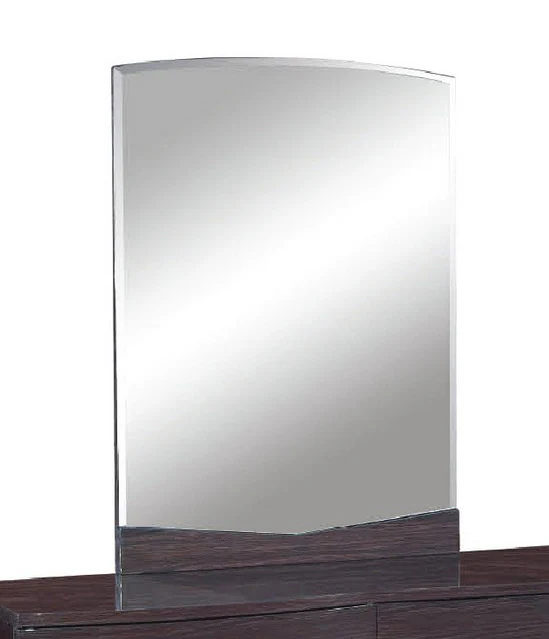 43" Exquisite Wenge High Gloss Mirror By Homeroots