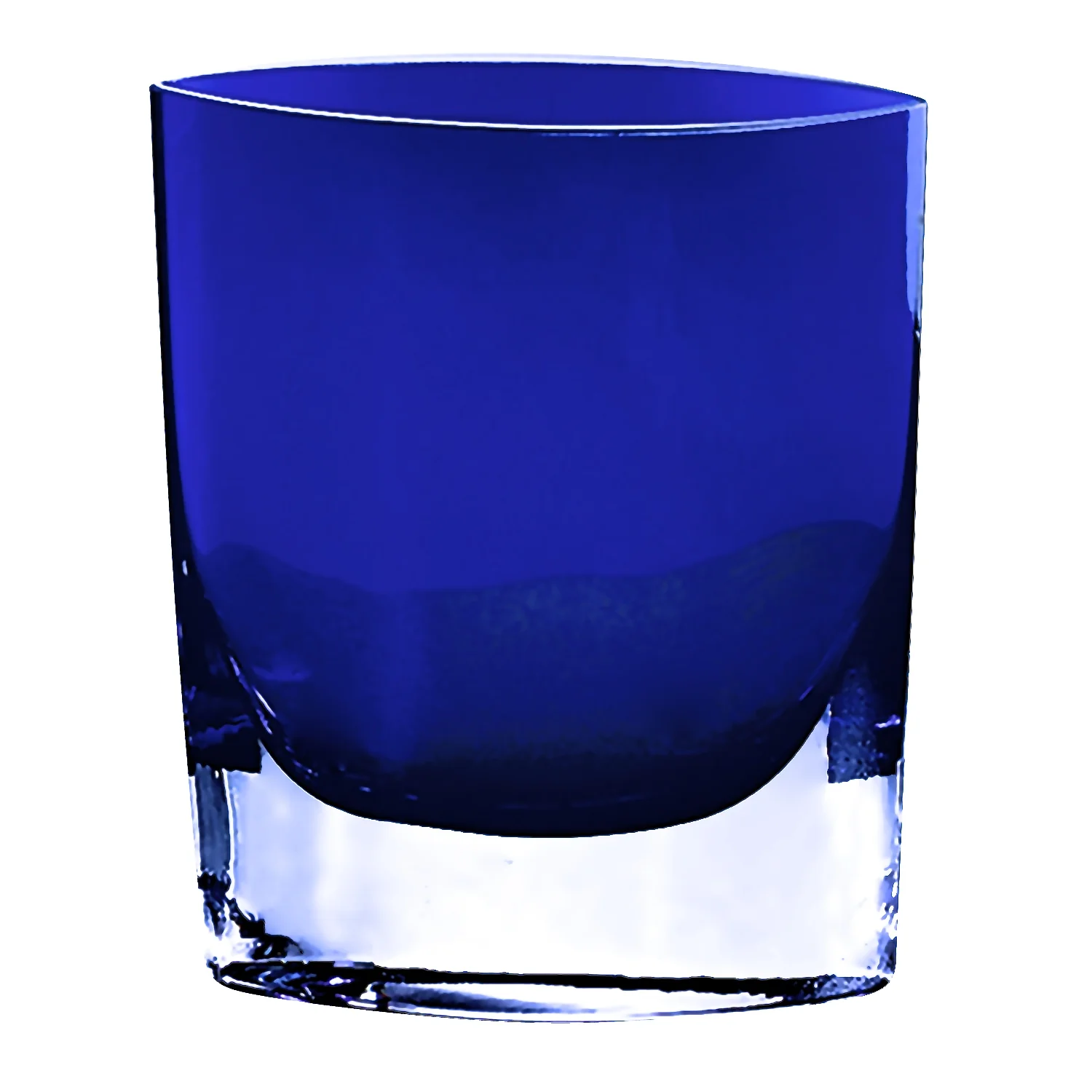 8 Mouth Blown Glass European Made Light Cobalt Vase By Homeroots