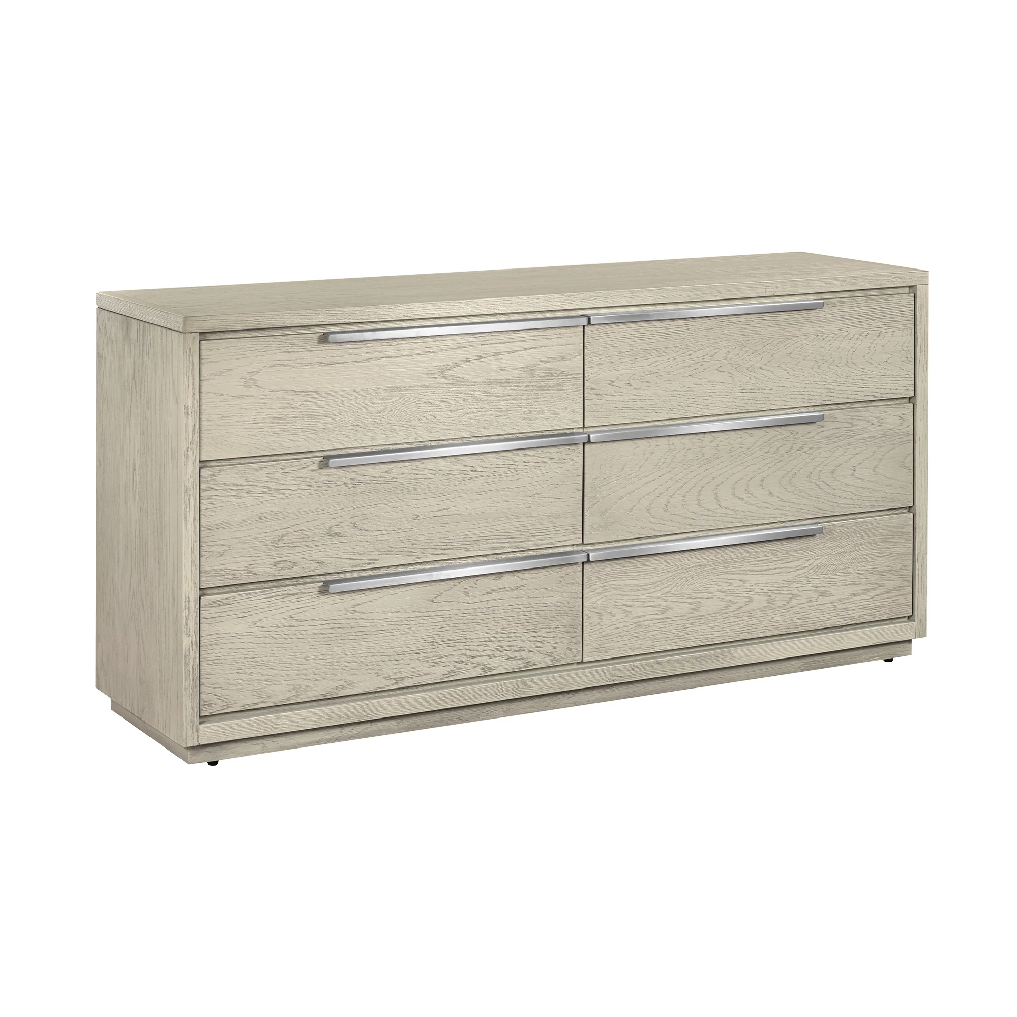 Abbey 6 Drawer Dresser in Grey Oak Wood By Armen Living - Image 4