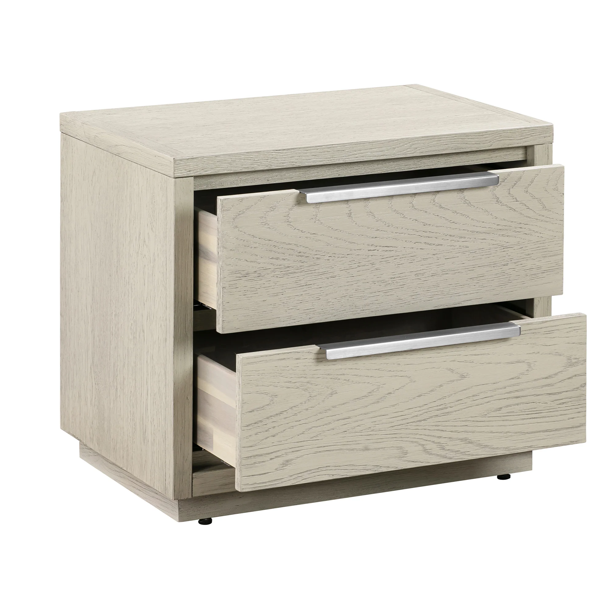 Abbey King 3 Piece Bedroom Set in Grey Oak Wood By Armen Living - Image 6