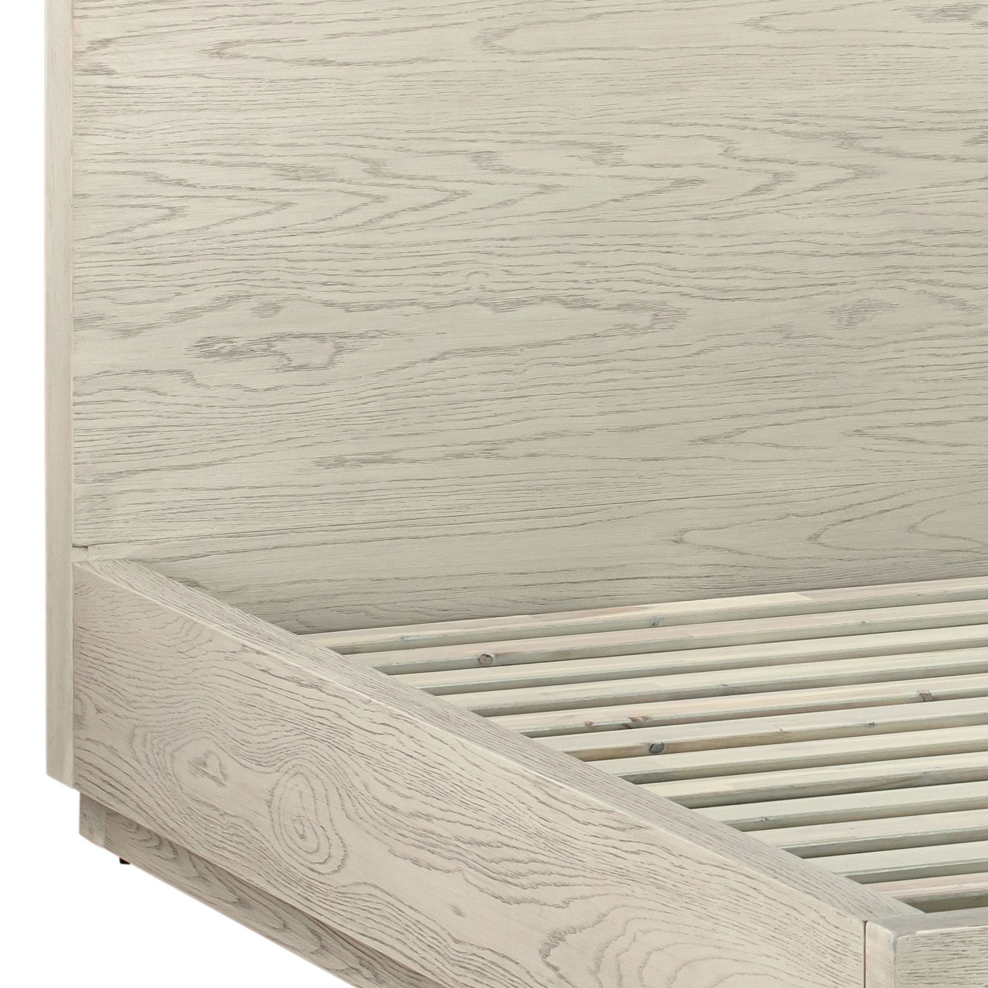 Abbey King 3 Piece Bedroom Set in Grey Oak Wood By Armen Living - Image 7