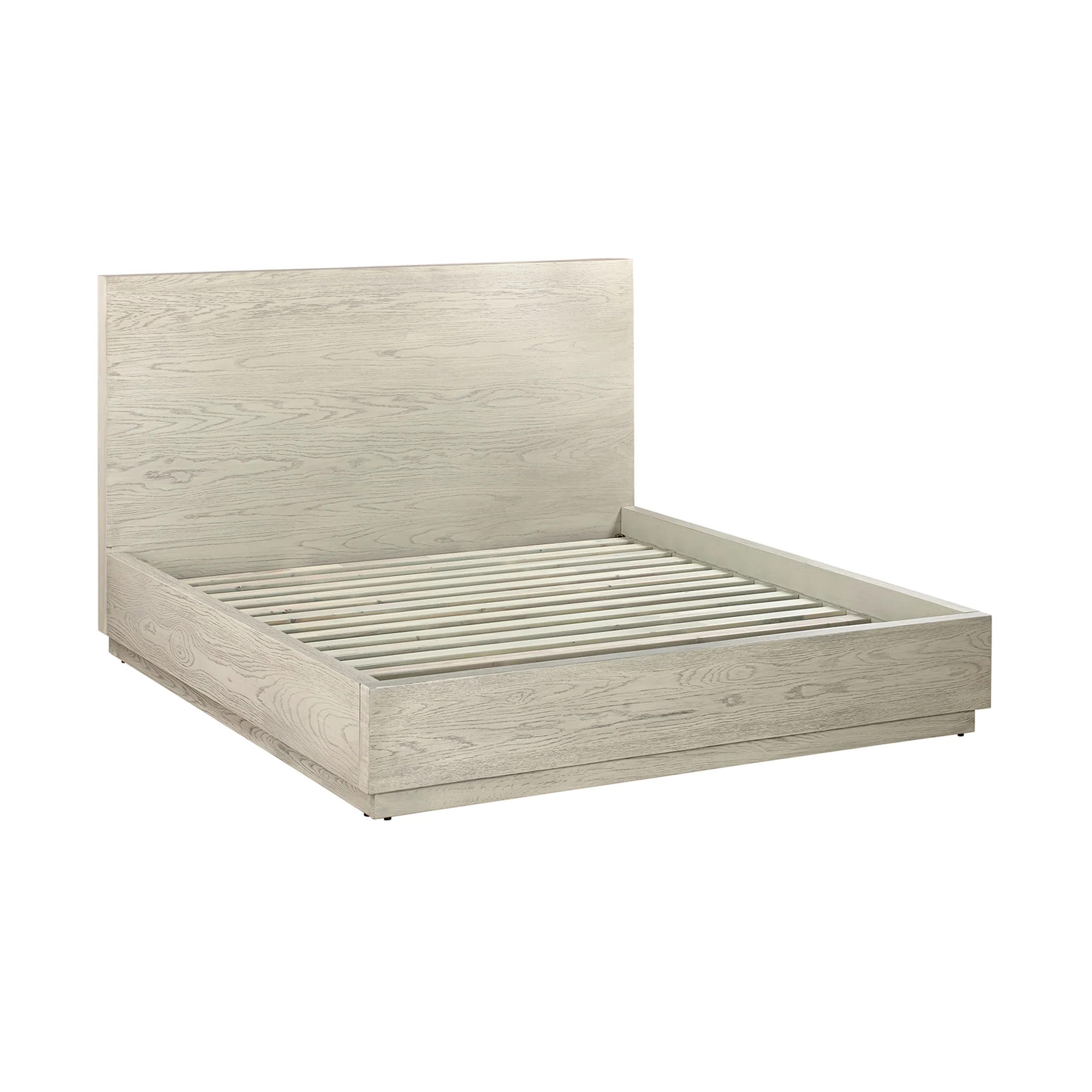 Abbey Queen 3 Piece Bedroom Set in Grey Oak Wood By Armen Living - Image 4