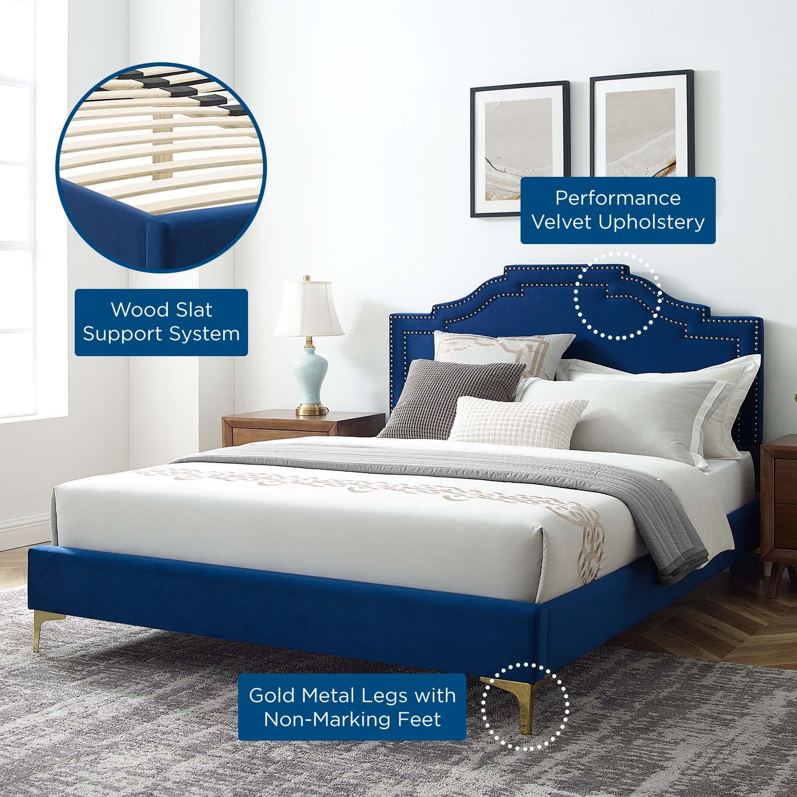Adelaide Performance Velvet Twin Platform Bed By Modway - MOD-6850 - Image 62
