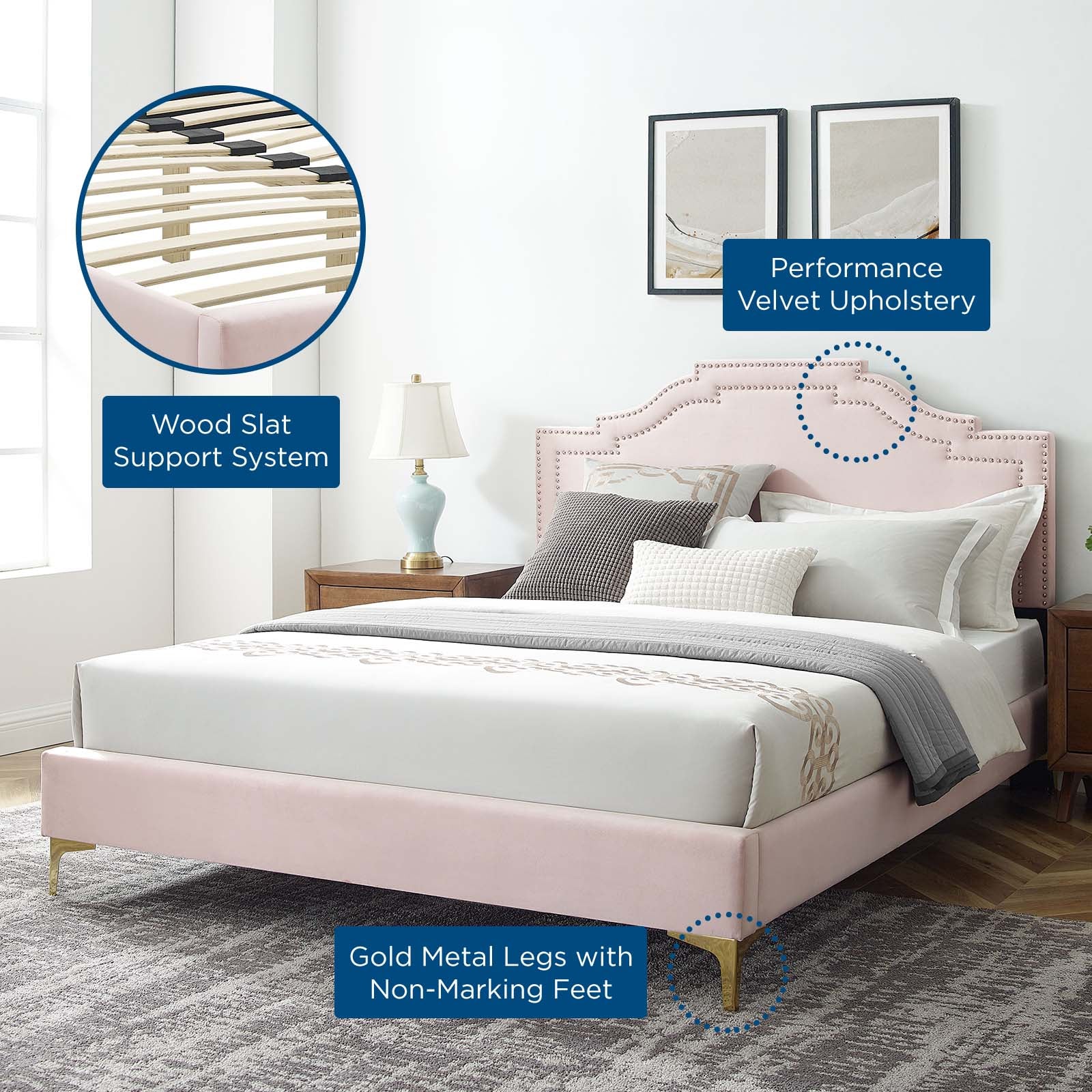 Adelaide Performance Velvet Twin Platform Bed By Modway - MOD-6850 - Image 76