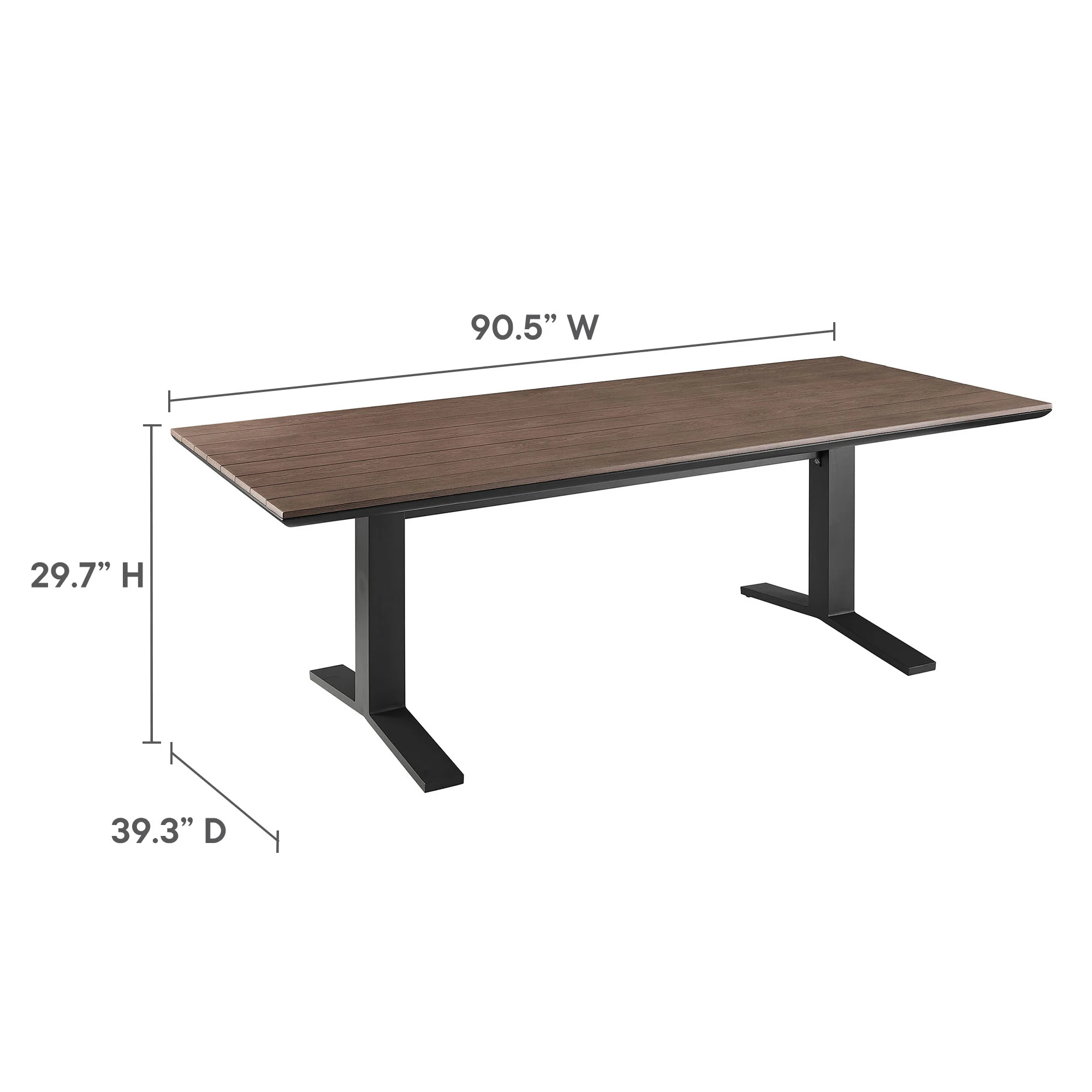 Aeris 7-Piece Outdoor Patio Aluminum Dining Set by Modway - Image 4