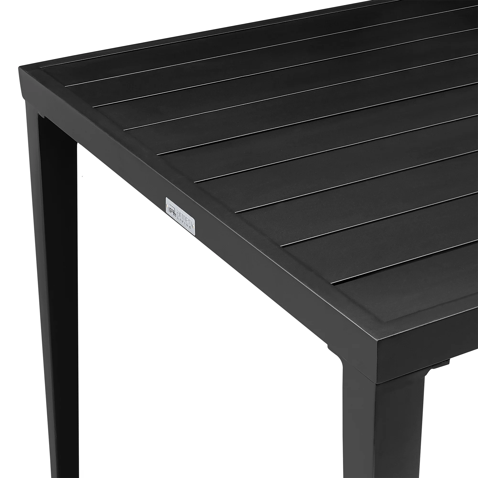 Aileen Outdoor Patio Dining Table in Aluminum By Armen Living - Image 5