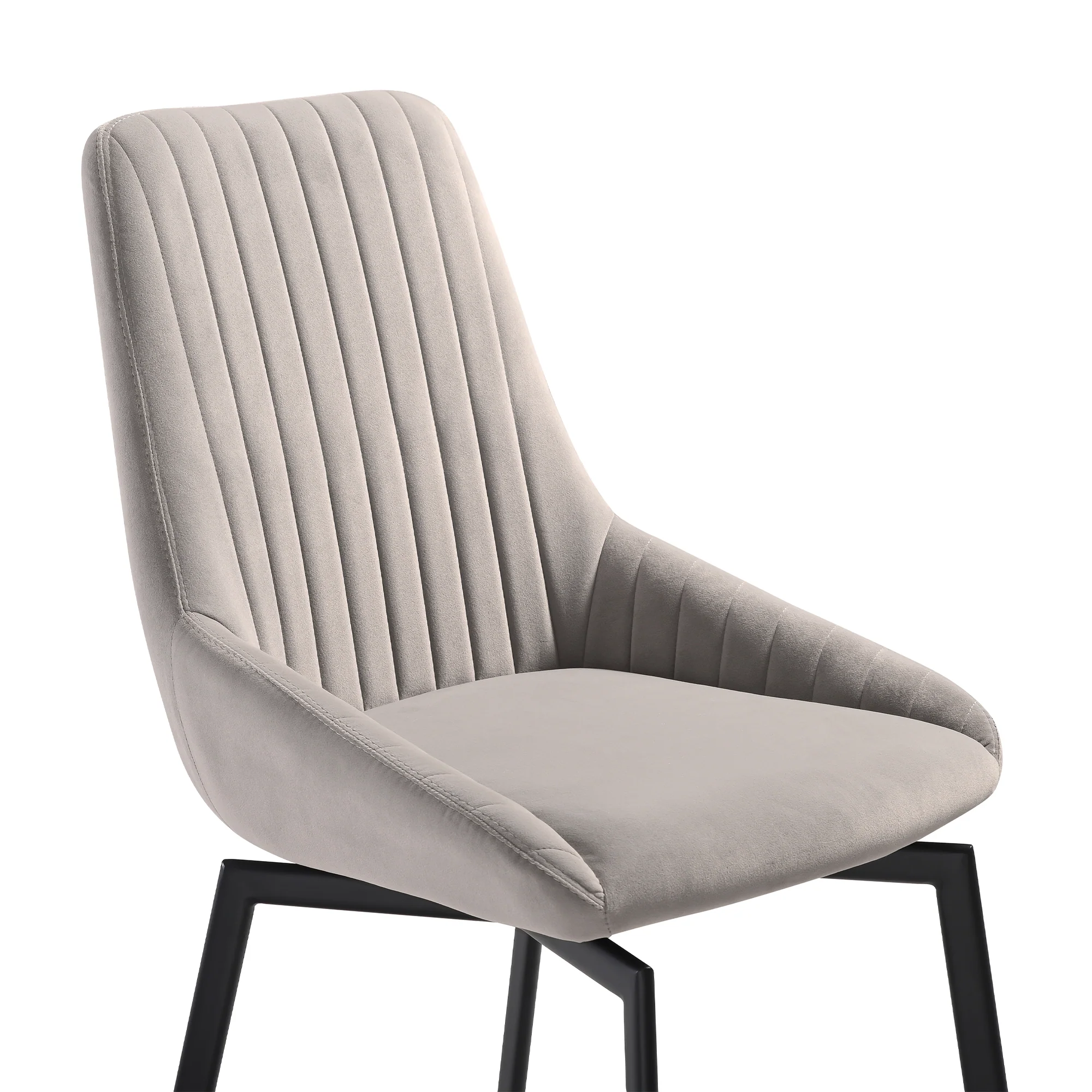 Alora Susie Extendable 5 Piece Dining Set with Gray Fabric Chairs By Armen Living - Image 7