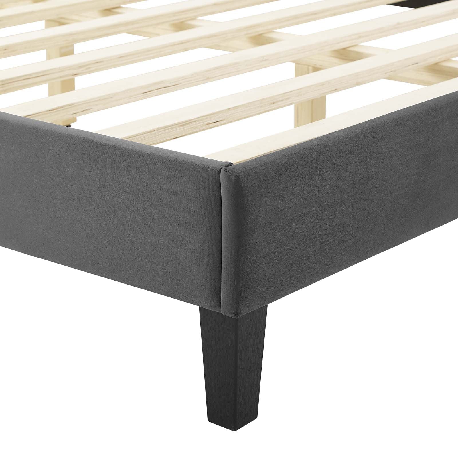 Amber Performance Velvet Queen Platform Bed By Modway - MOD-6777 - Image 12