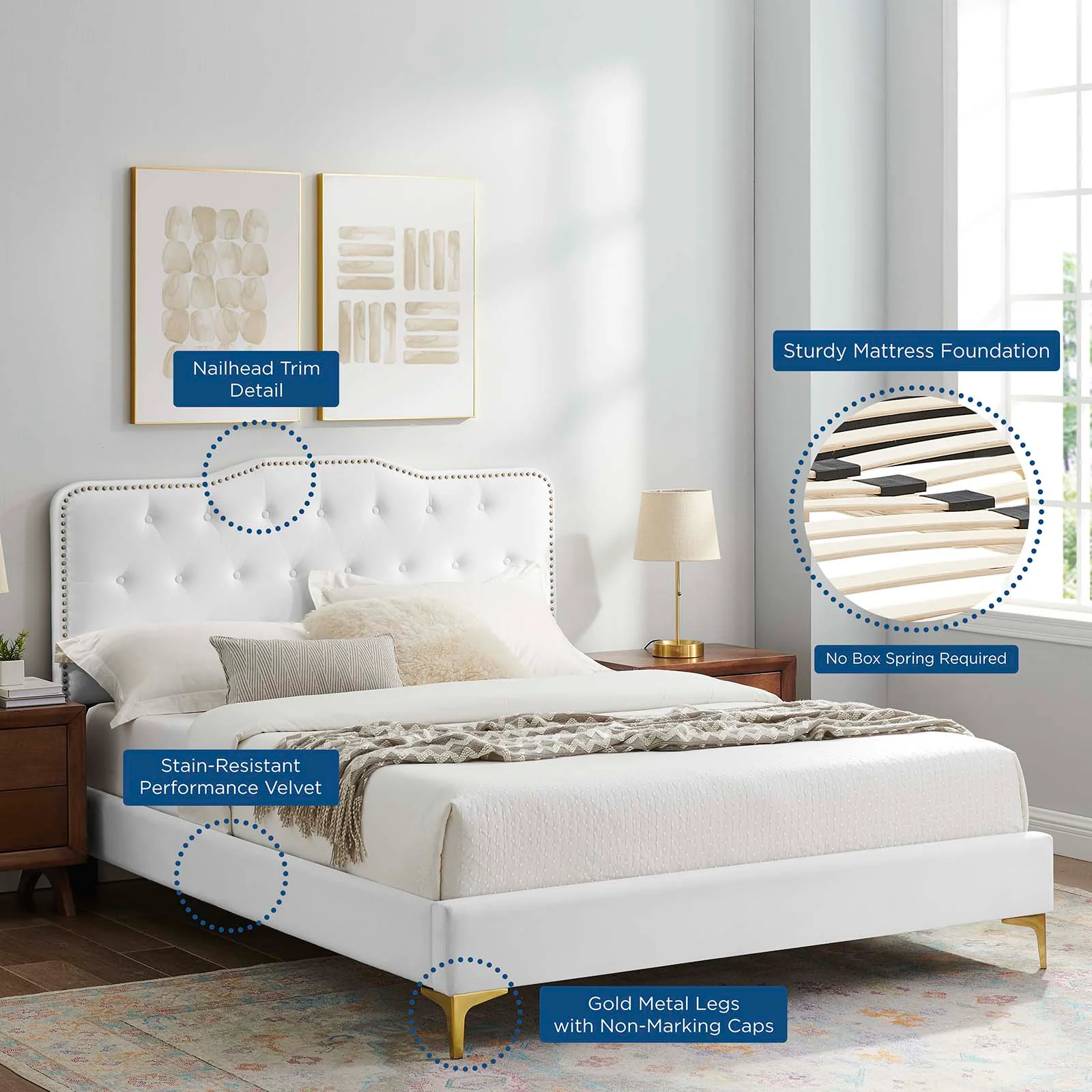 Amber Tufted Performance Velvet Twin Platform Bed By Modway - MOD-6778 - Image 112