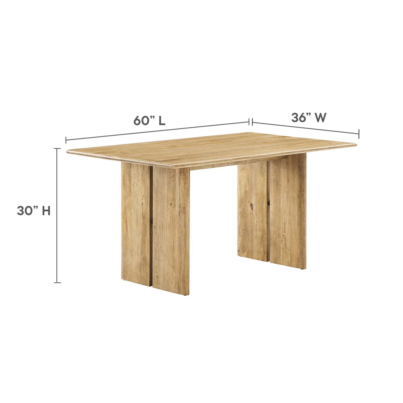 Amistad 60" Wood Dining Table By Modway - EEI-6338 - Image 9