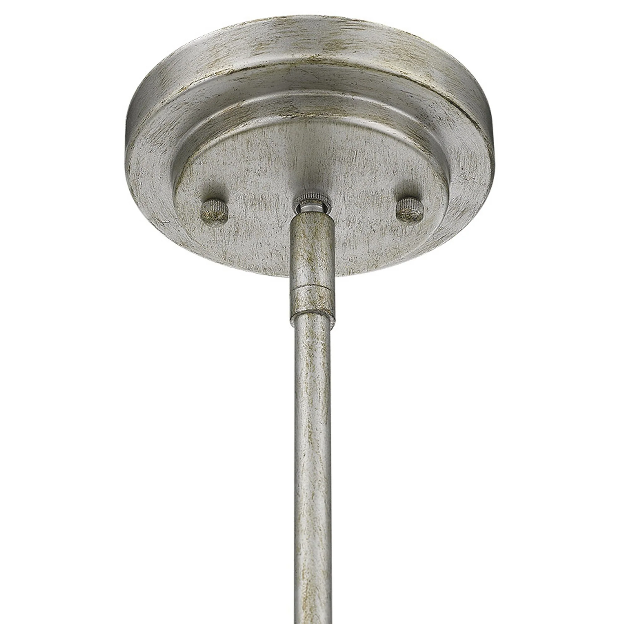 Amoret 3-Light Antique Silver Convertible Pendant By Homeroots - Image 7