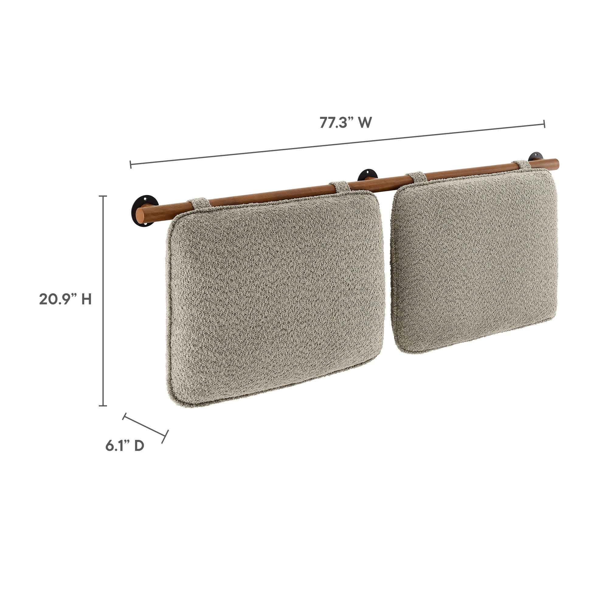 Anela Wall-Mounted Chenille Upholstered King Size Headboard by Modway - Image 24
