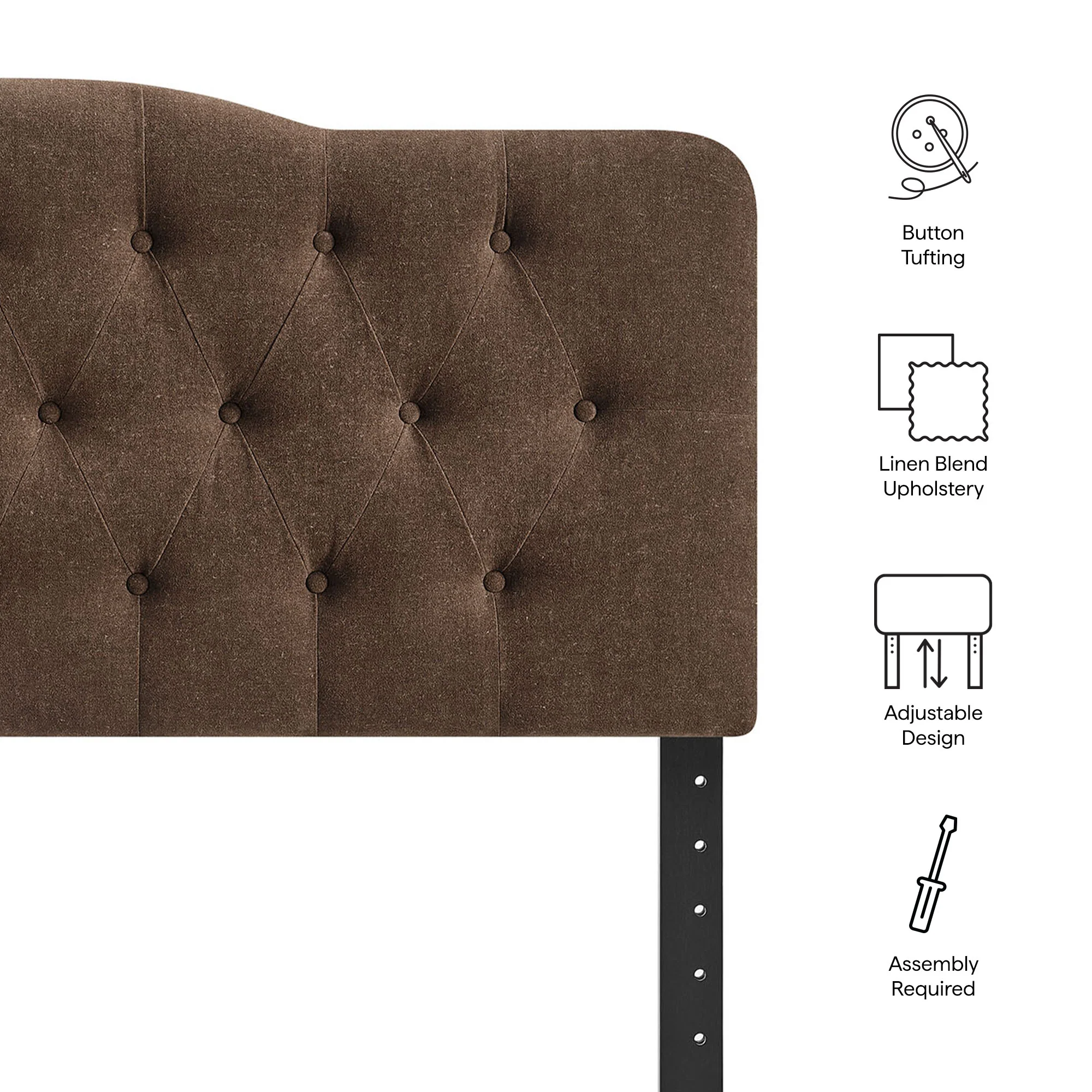 Annabel Premium Linen Blend King Headboard by Modway - Image 15