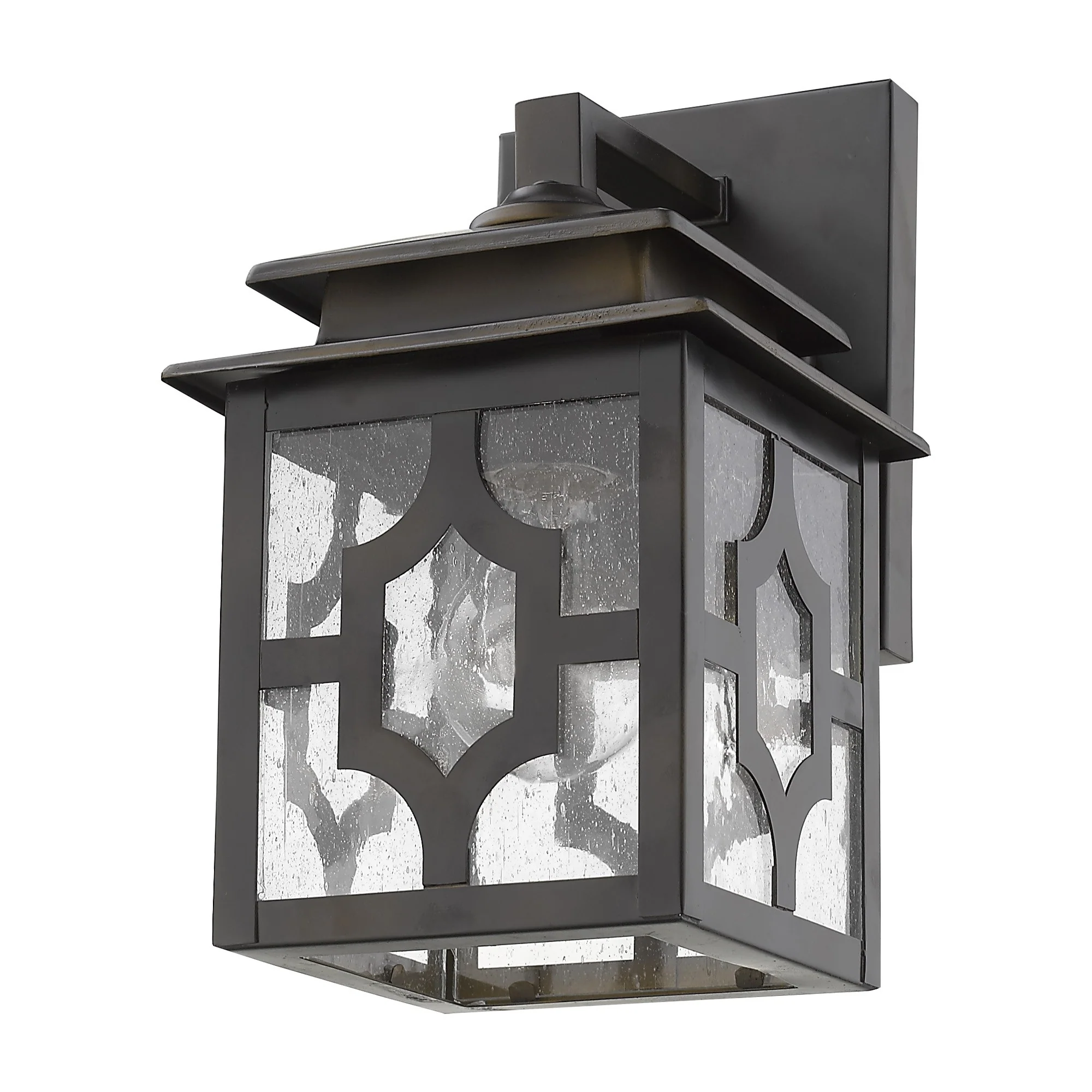 Antique Bronze Outdoor Lantern Wall Light By Homeroots