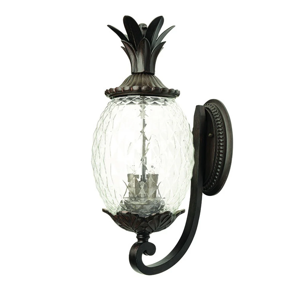 Antique Bronze Pineapple Wall Light By Homeroots