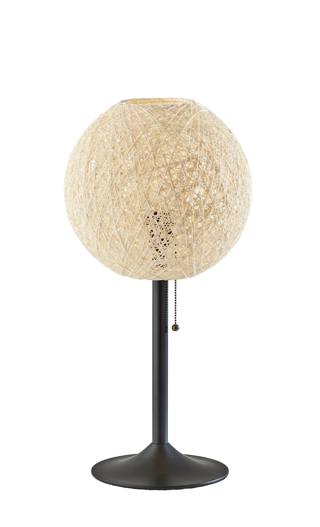 Antiqued Bronze Metal Candlestick Table Lamp With Off White Globe Shade By Homeroots