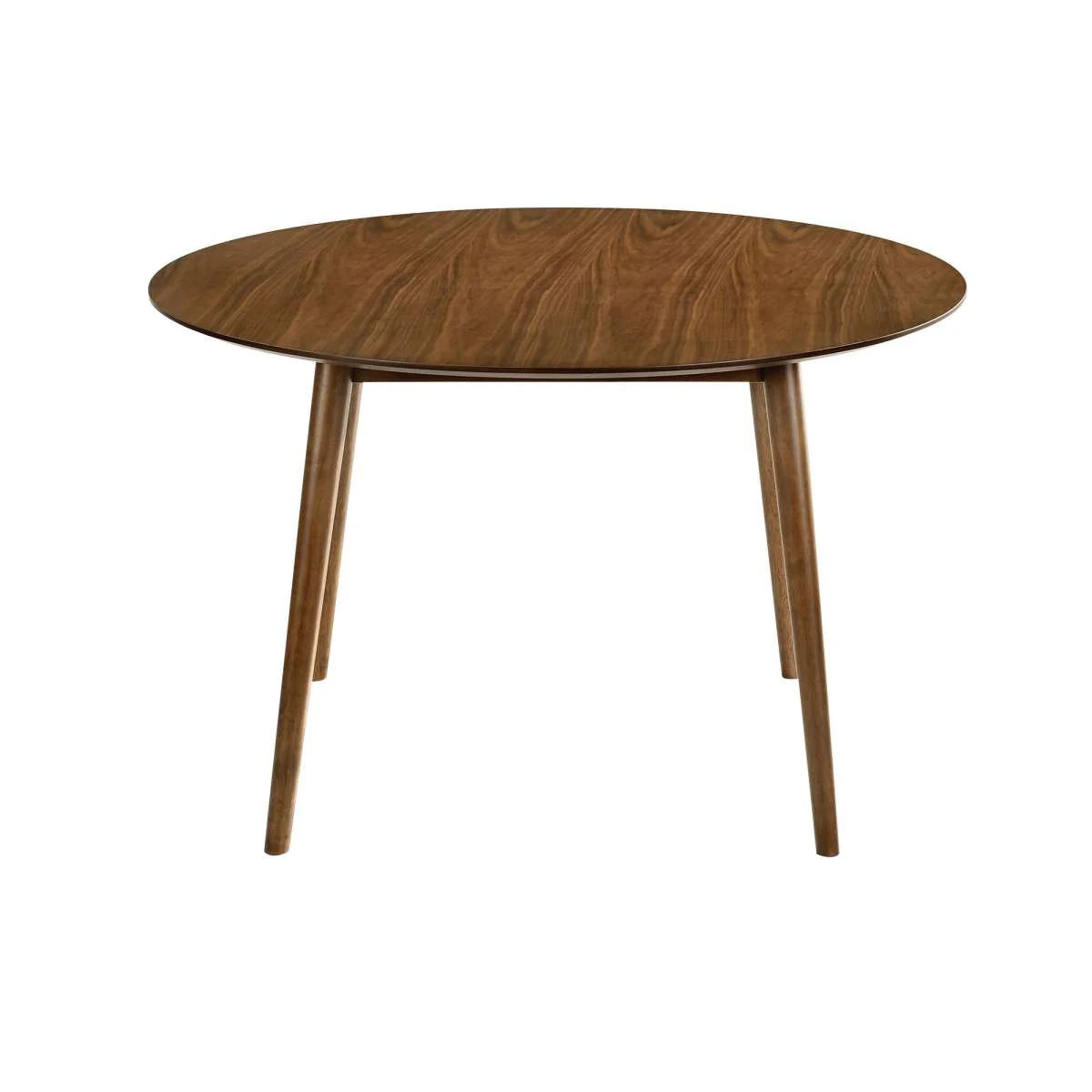 Arcadia and Azalea 48" Round Blue and Walnut Wood 5 Piece Dining Set By Armen Living - Image 4