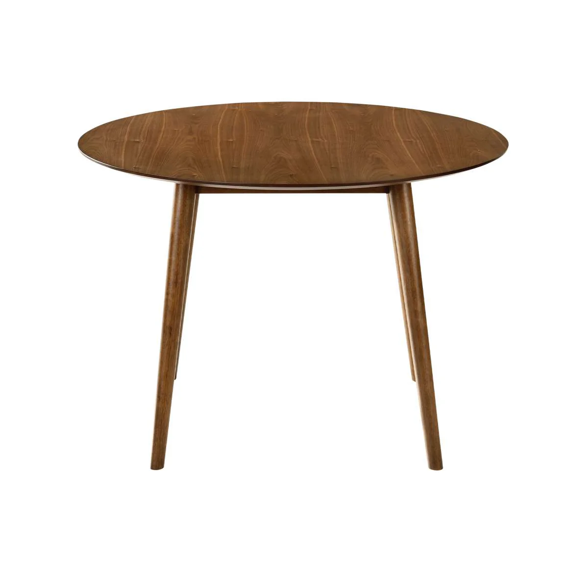 Arcadia and Juno 42" Round Blue and Walnut Wood 5 Piece Dining Set By Armen Living - Image 4