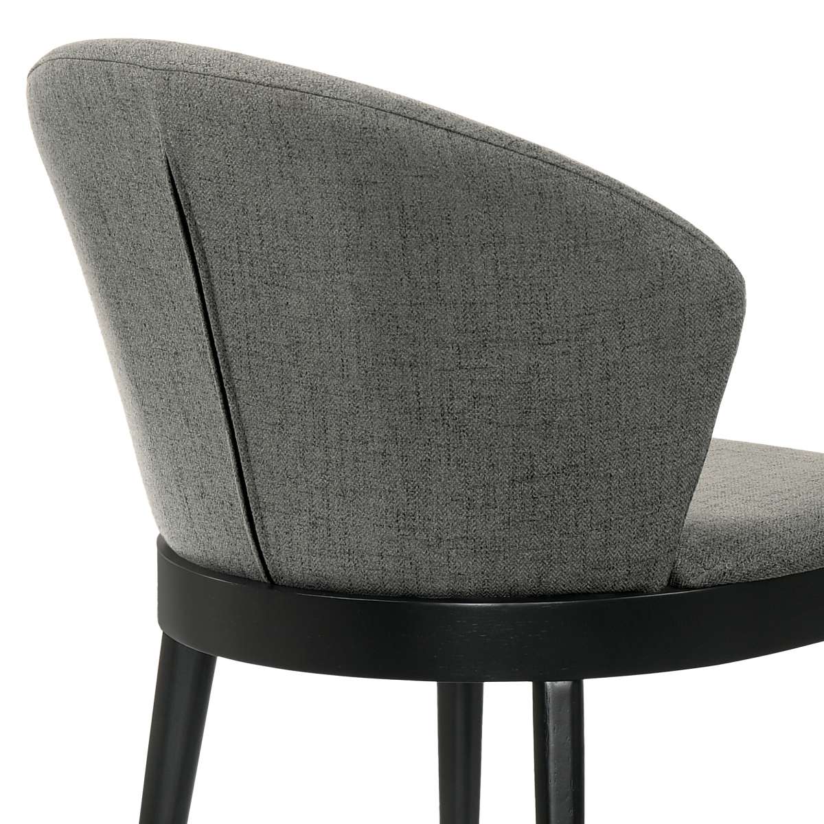 Arcadia and Juno 48" Round Charcoal and Black Wood 5 Piece Dining Set By Armen Living - Image 5