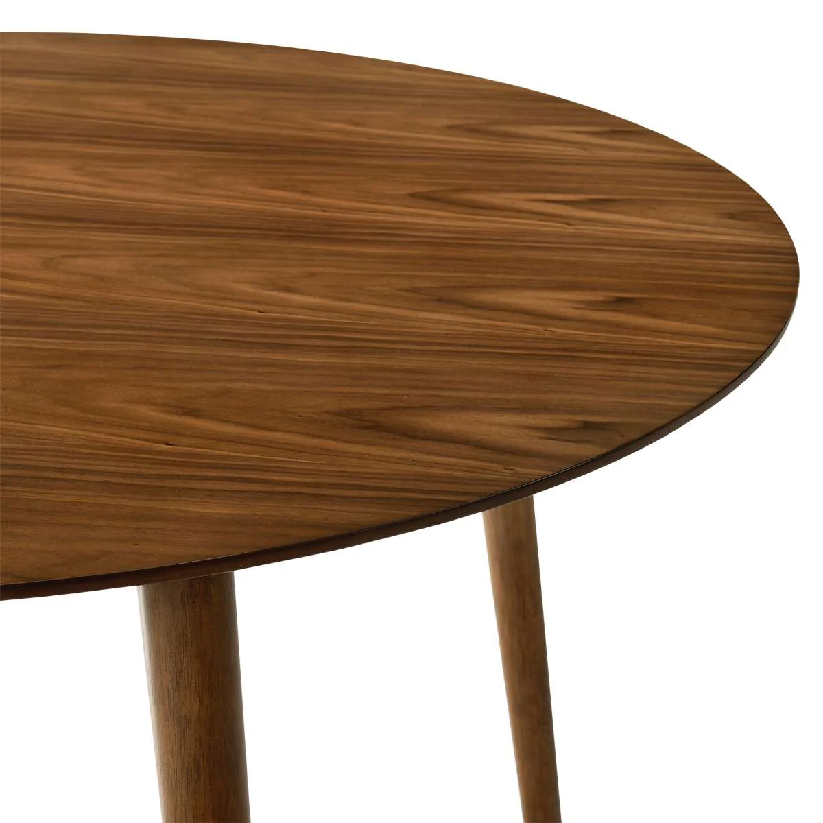 Arcadia and Juno 48" Round Orange and Walnut Wood 5 Piece Dining Set By Armen Living - Image 8