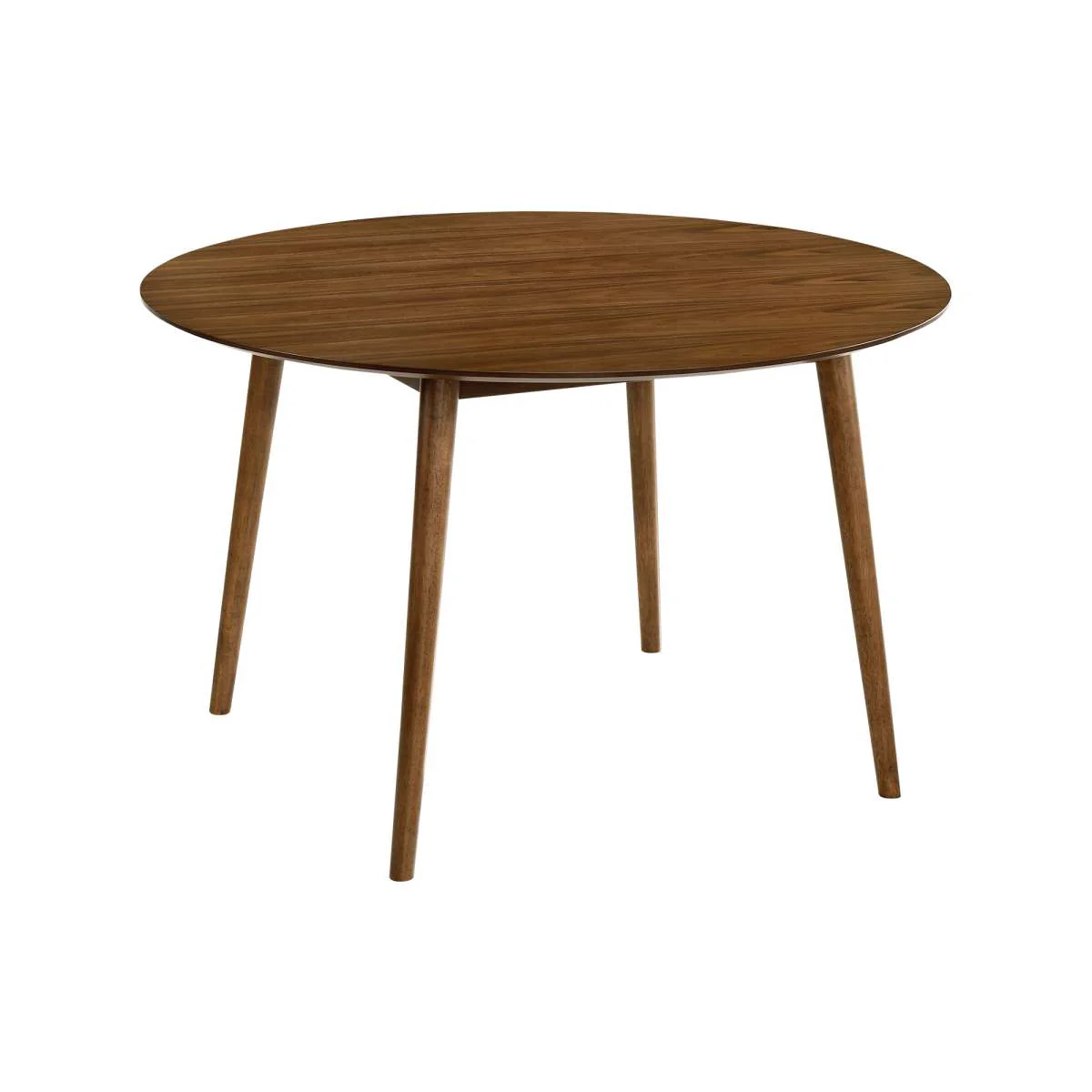 Arcadia and Renzo 48" Round Charcoal and Walnut Wood 5 Piece Dining Set By Armen Living - Image 3
