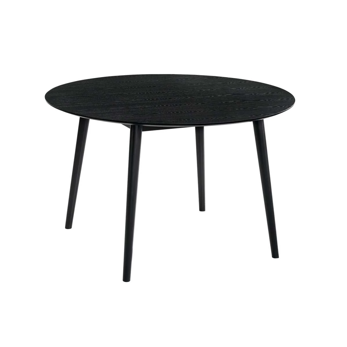 Arcadia and Renzo 48" Round Grey and Black Wood 5 Piece Dining Set By Armen Living - Image 3