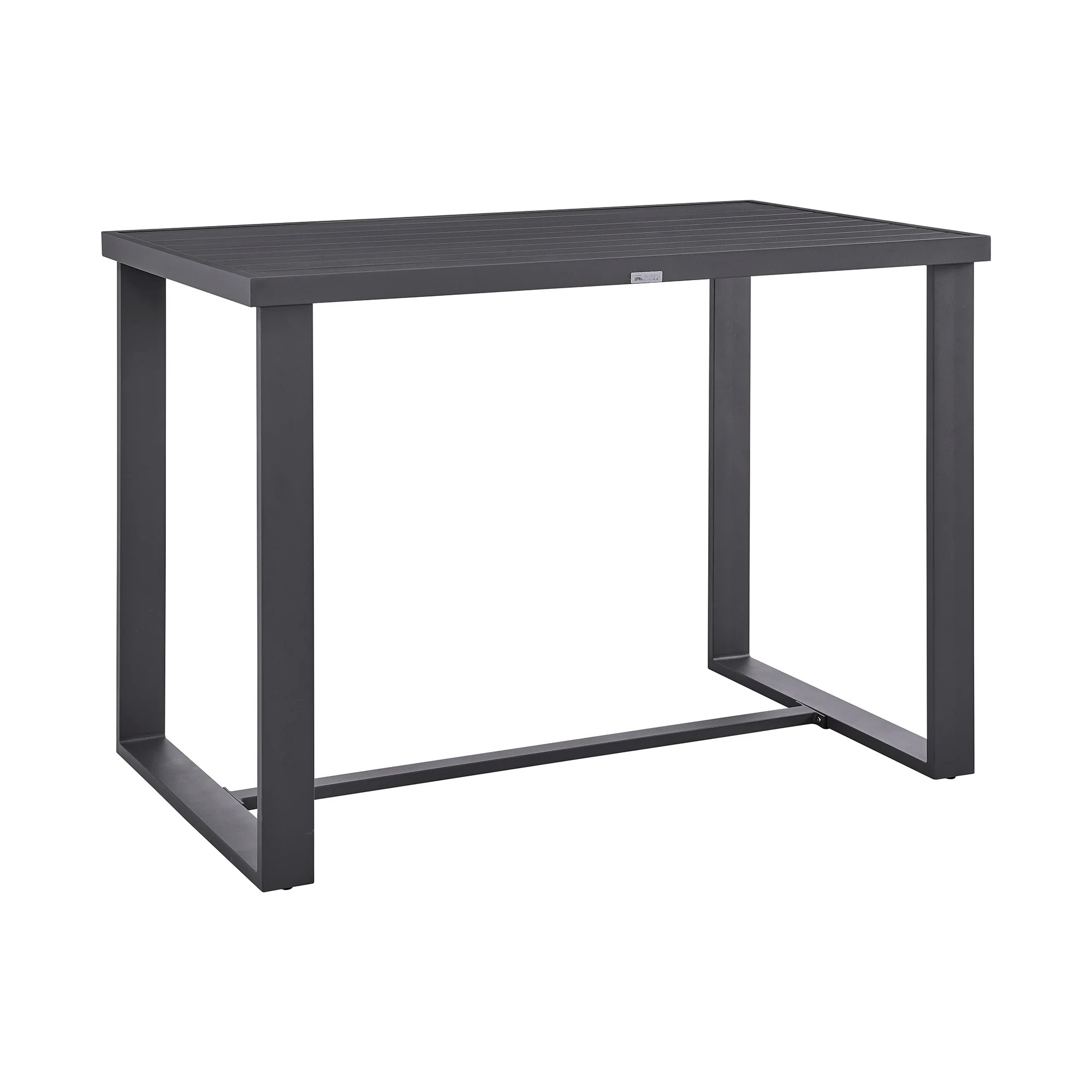 Argiope Outdoor Patio Bar Height Dining Table in Aluminum By Armen Living - Image 4