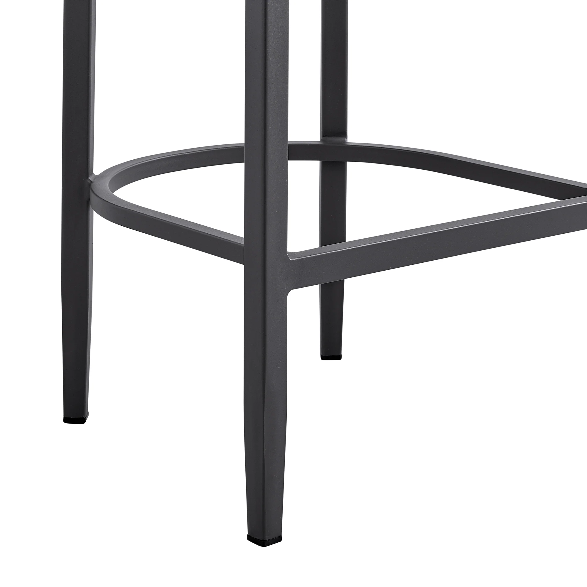 Argiope Outdoor Patio Counter Height Bar Stool in Aluminum with Grey Cushions By Armen Living - Image 11