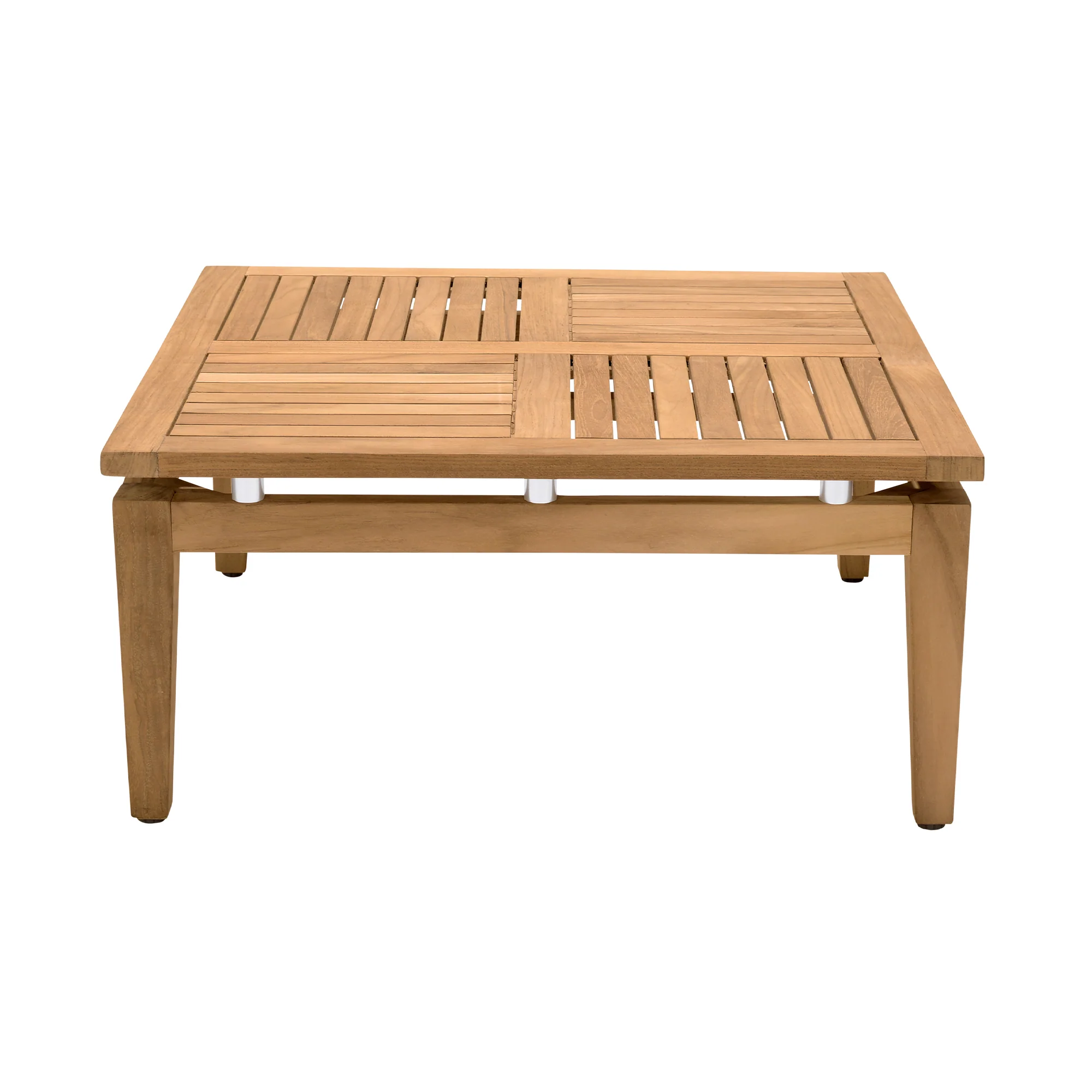 Arno Outdoor 5 Piece Teak Wood Seating Set in Charcoal Olefin By Armen Living - Image 7