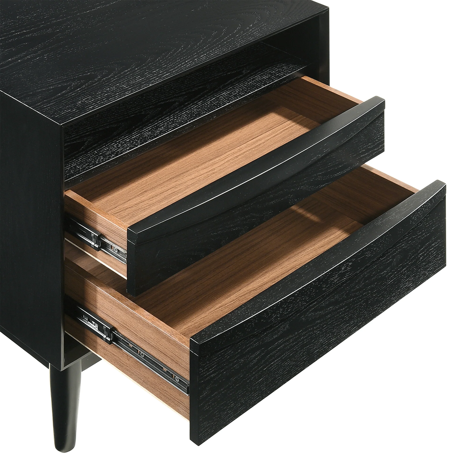 Artemio King 3 Piece Wood Bedroom Set in Black Finish By Armen Living - Image 7