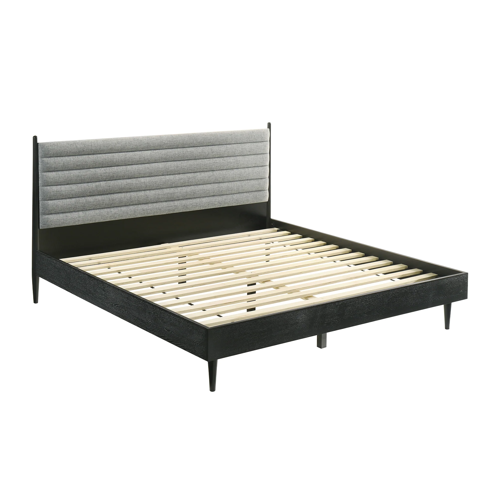 Artemio King 4 Piece Wood Bedroom Set in Black Finish By Armen Living - Image 3