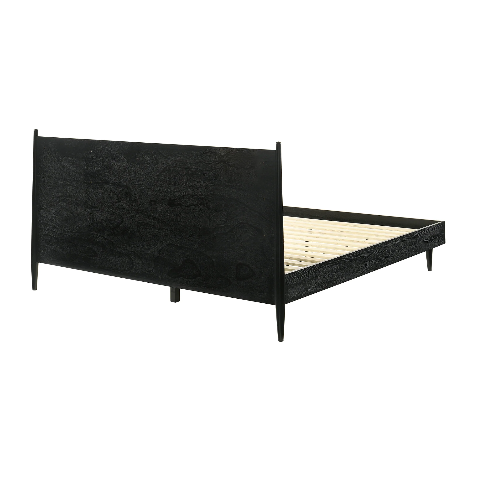 Artemio King 4 Piece Wood Bedroom Set in Black Finish By Armen Living - Image 4