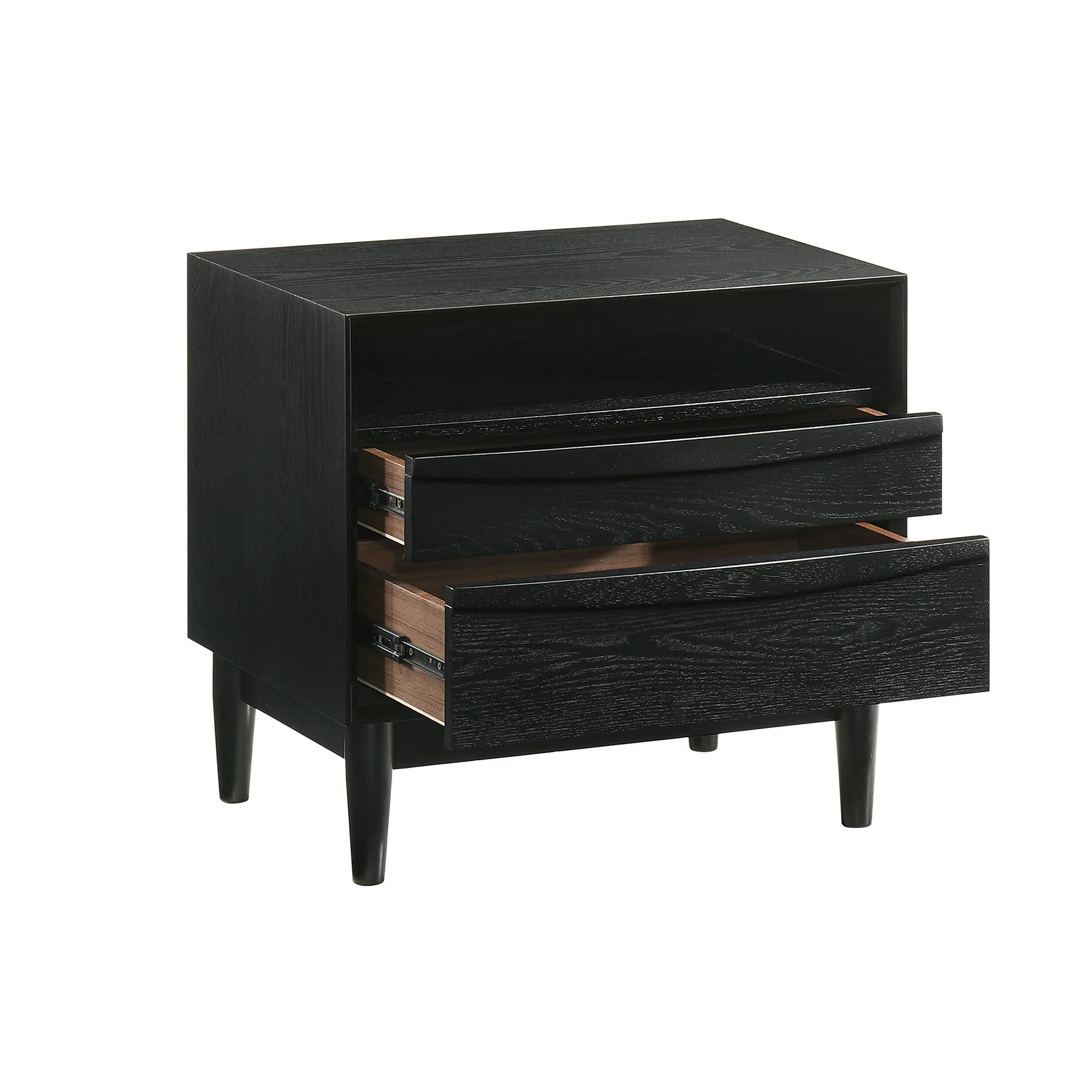 Artemio King 4 Piece Wood Bedroom Set in Black Finish By Armen Living - Image 7