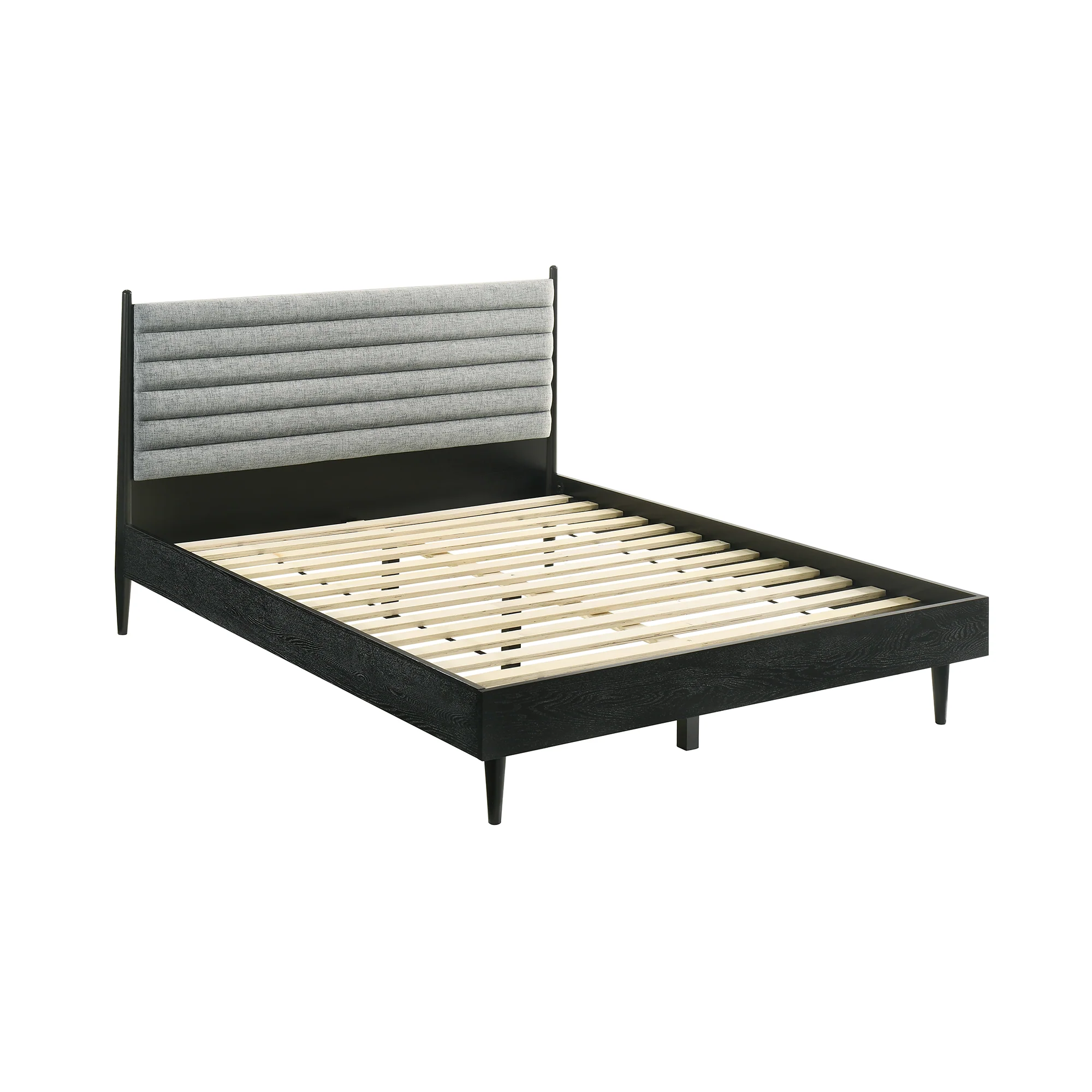 Artemio Queen Platform Wood Bed Frame in Walnut Finish By Armen Living - Image 15